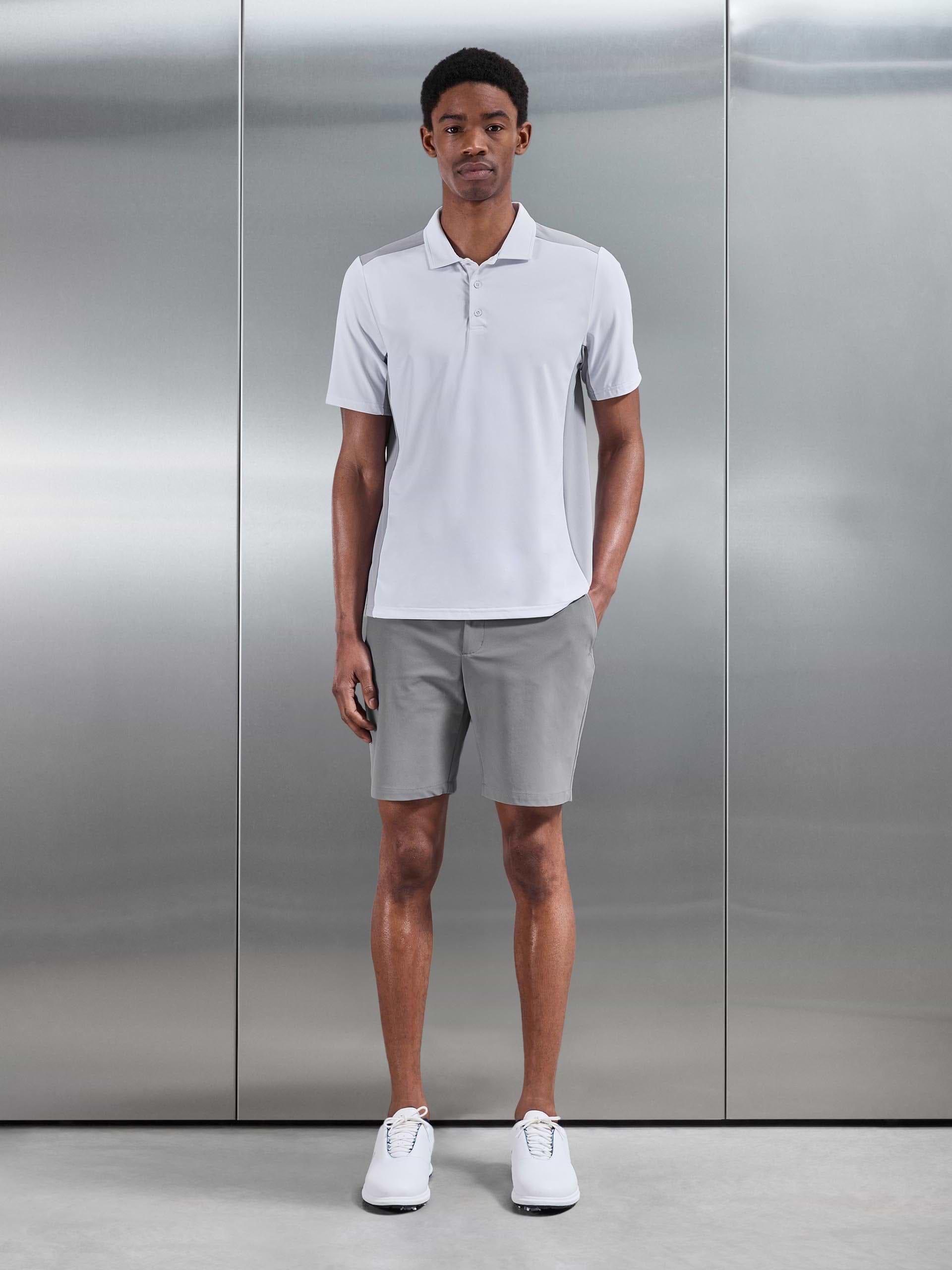 Golf Colour Block Polo Shirt in White