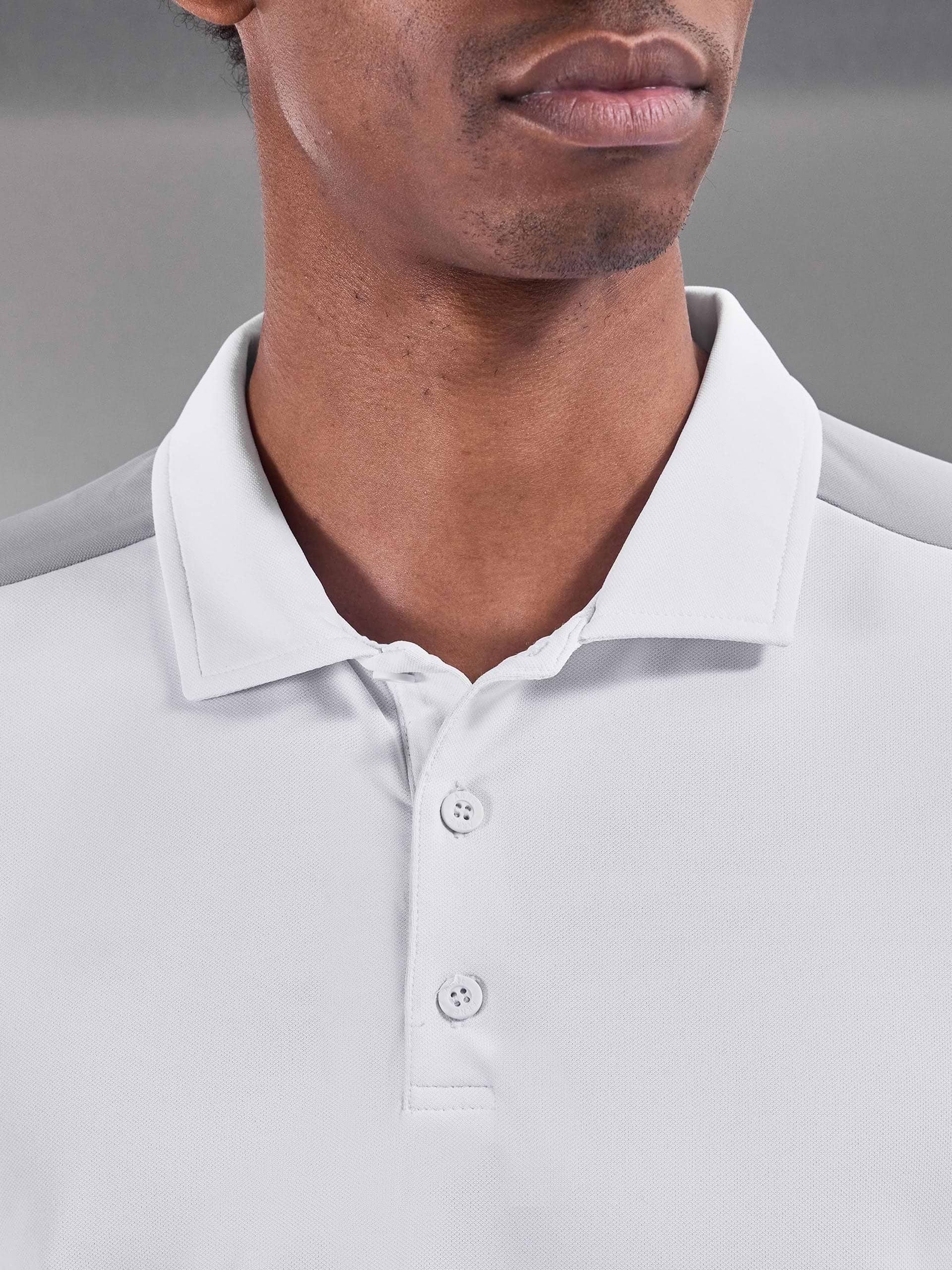 Golf Colour Block Polo Shirt in White