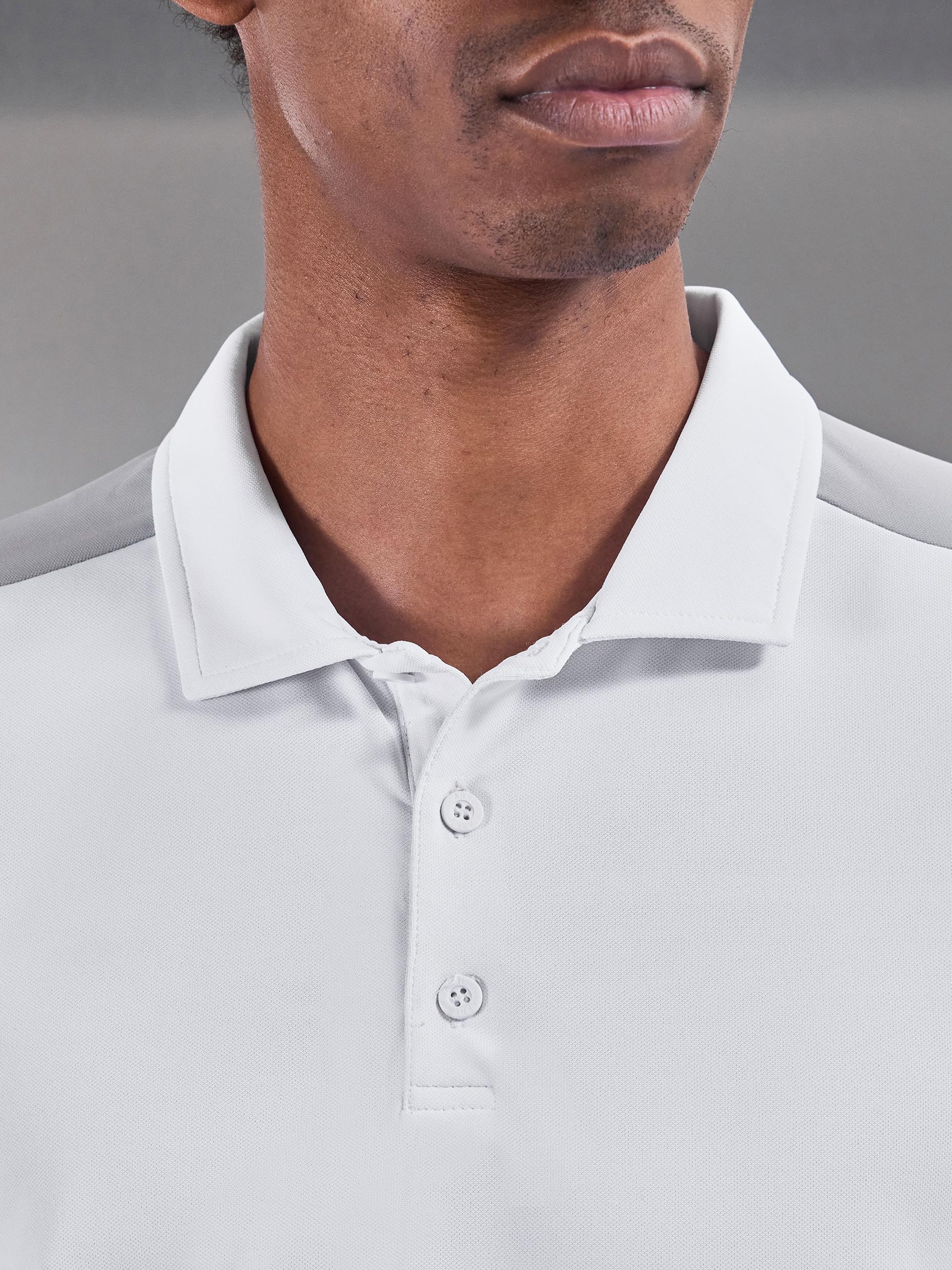 Golf Colour Block Polo Shirt in White