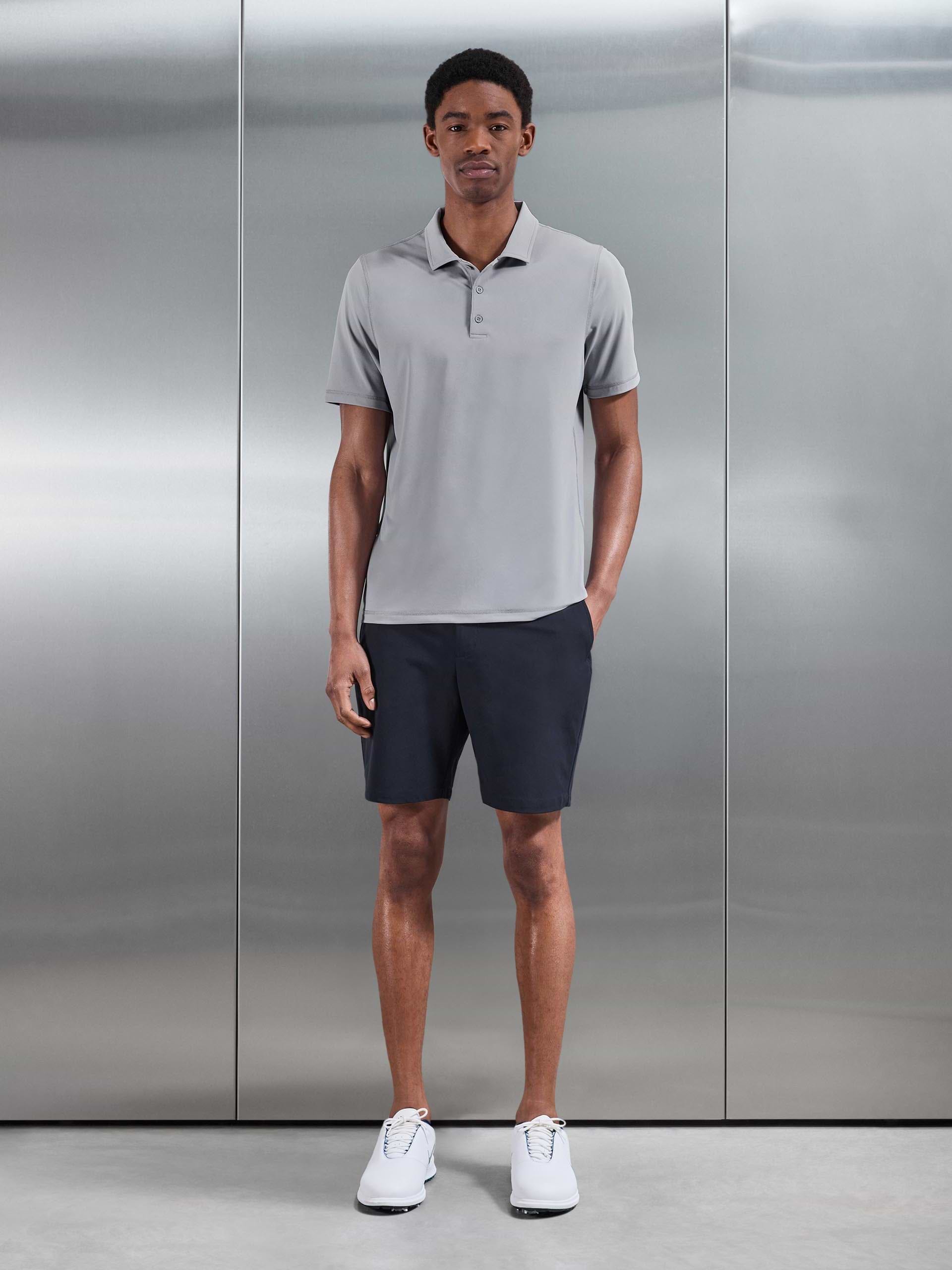 Golf Polo Shirt in Mid Grey