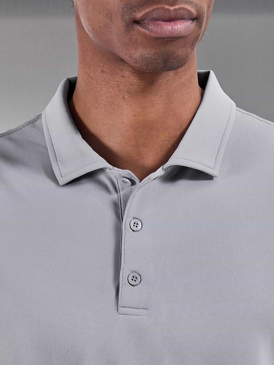 Golf Polo Shirt in Mid Grey