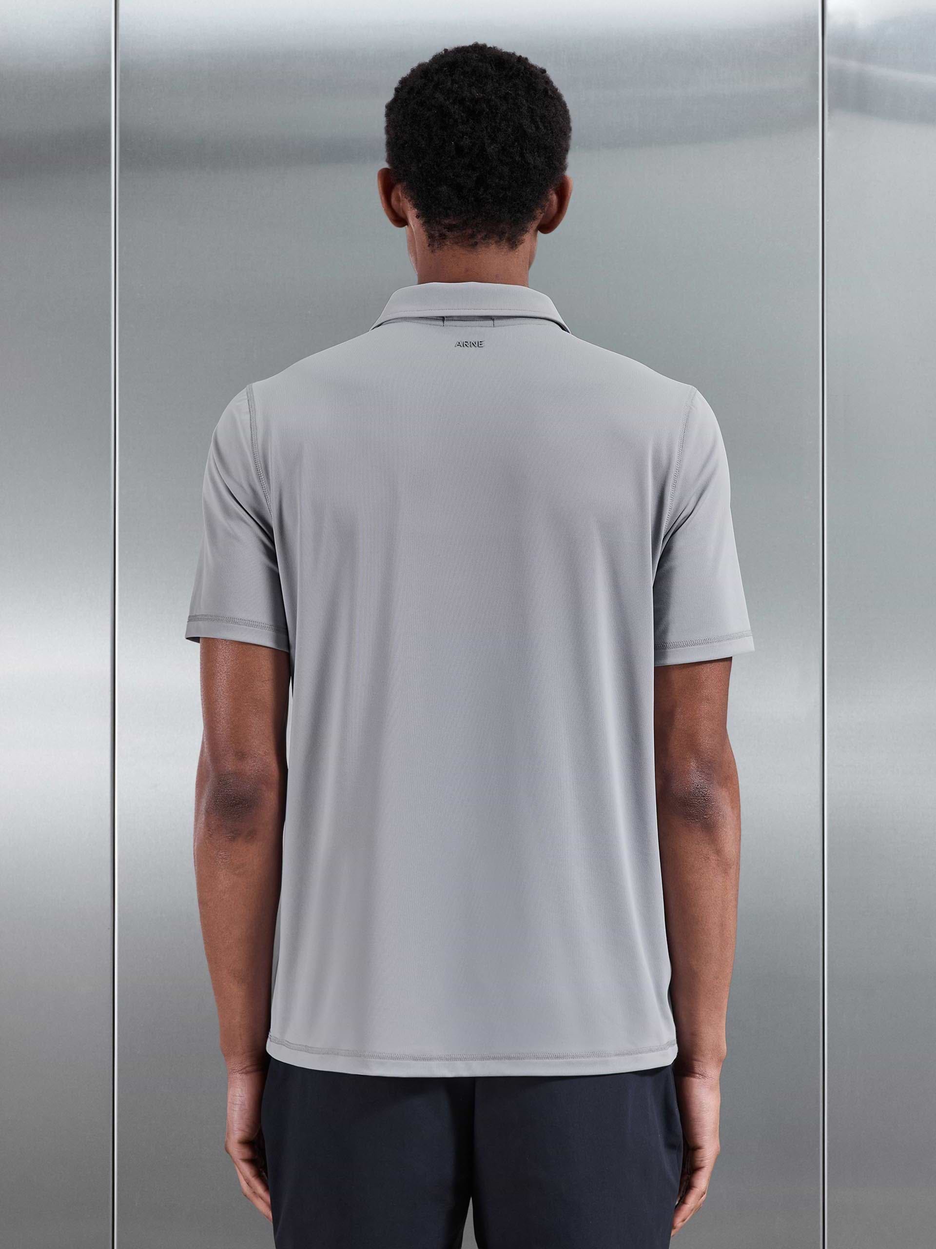 Golf Polo Shirt in Mid Grey