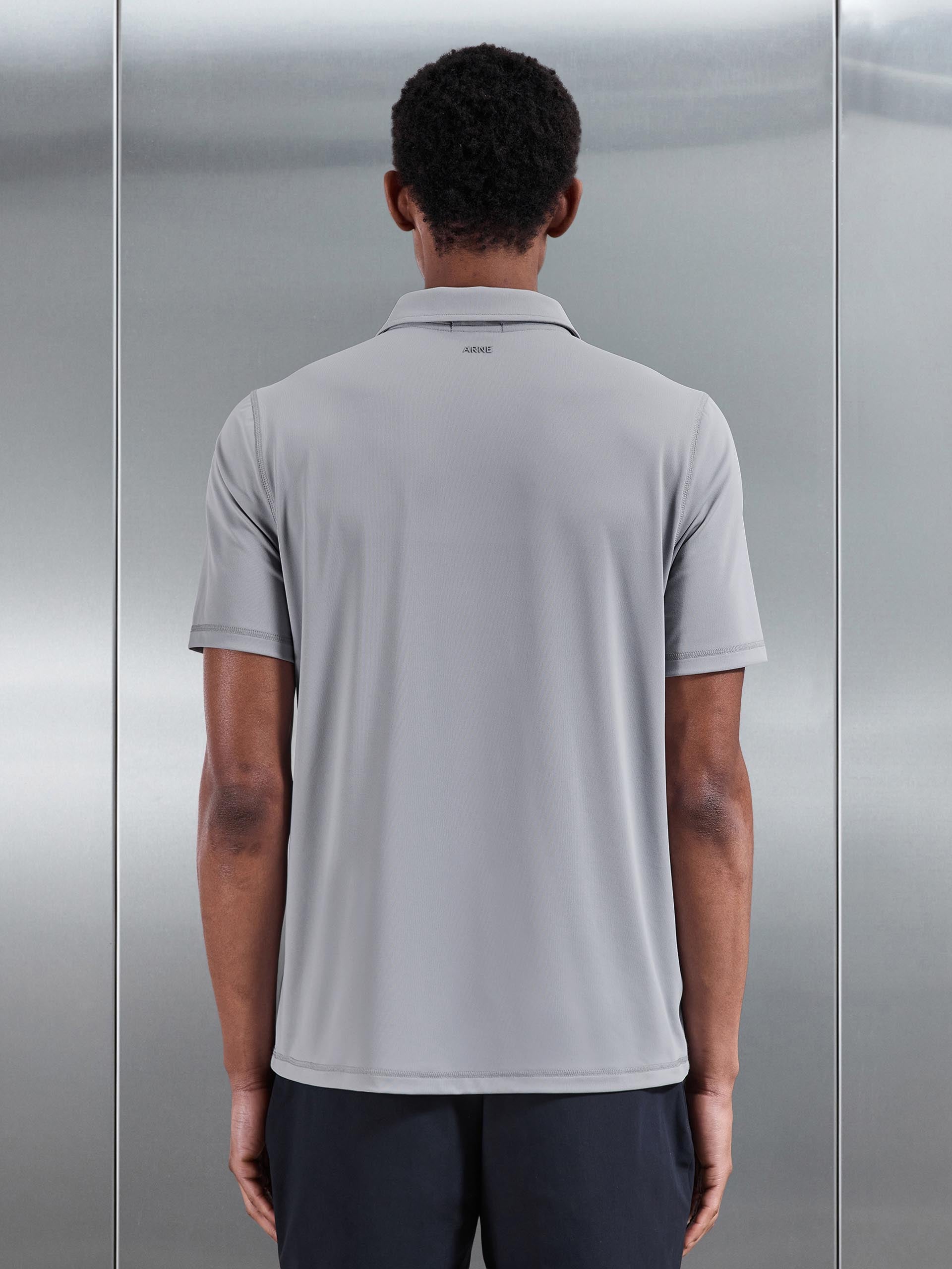 Golf Polo Shirt in Mid Grey