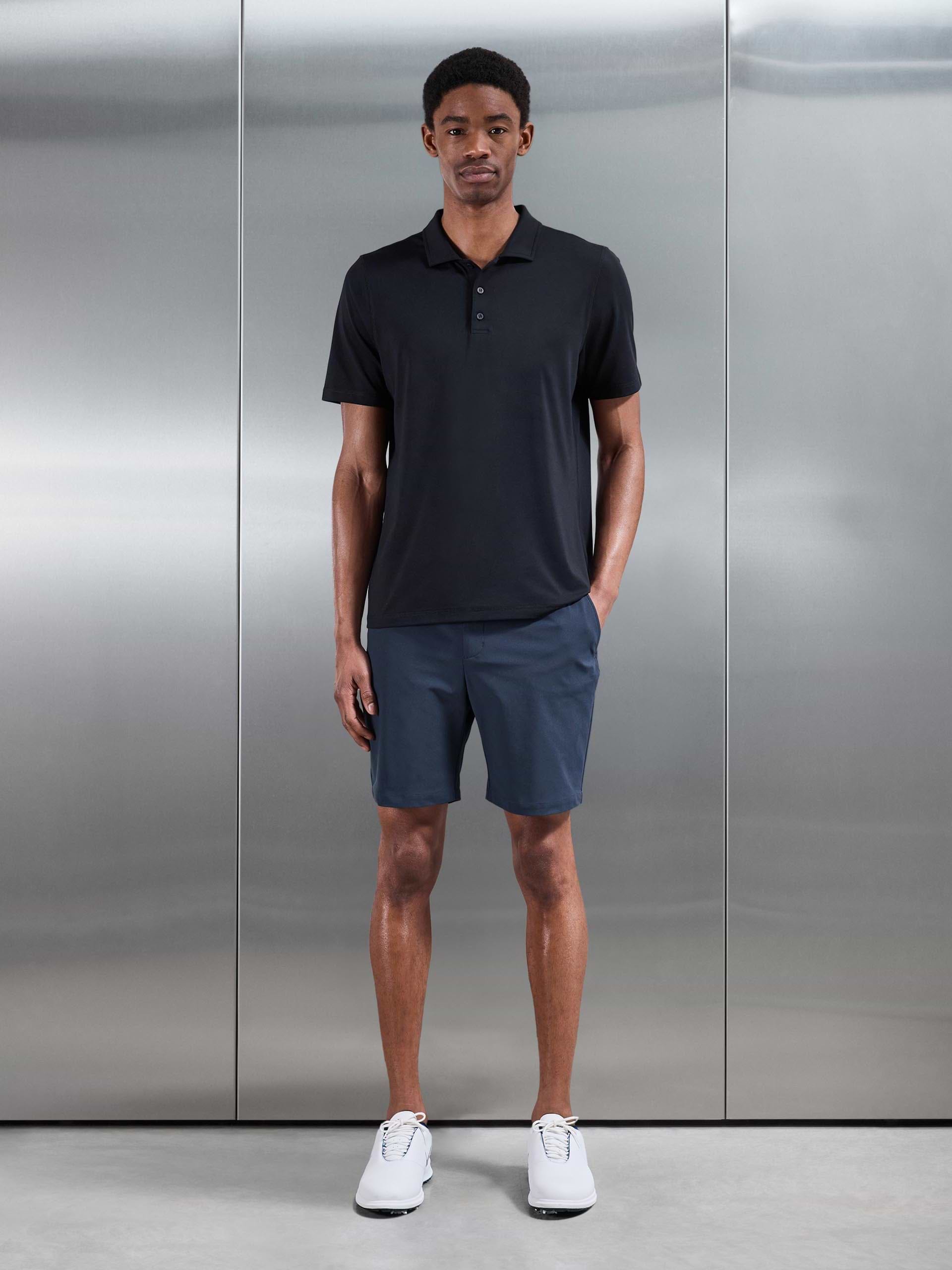 Golf Short in Steel Blue