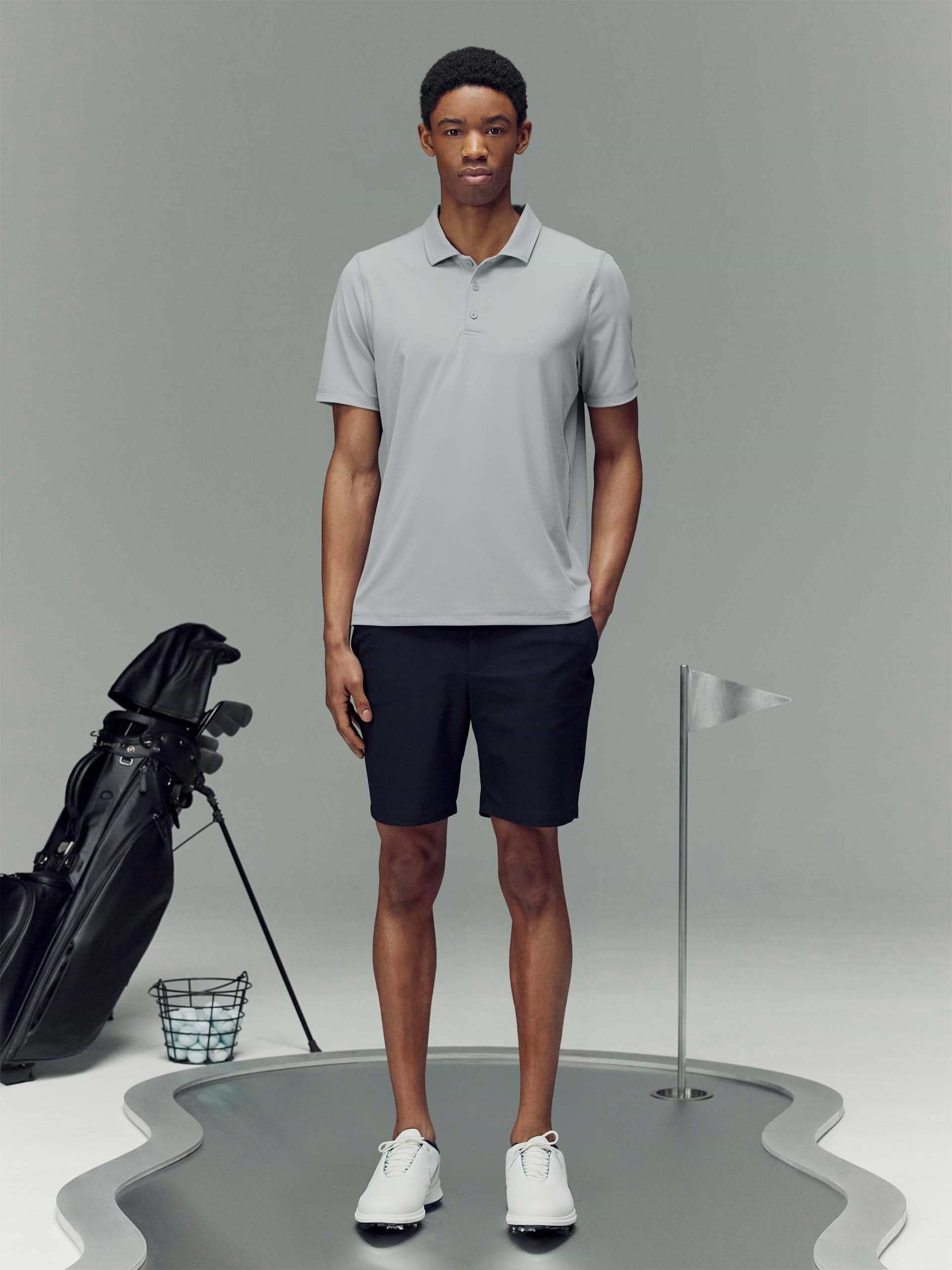 Golf Polo Shirt in Mid Grey