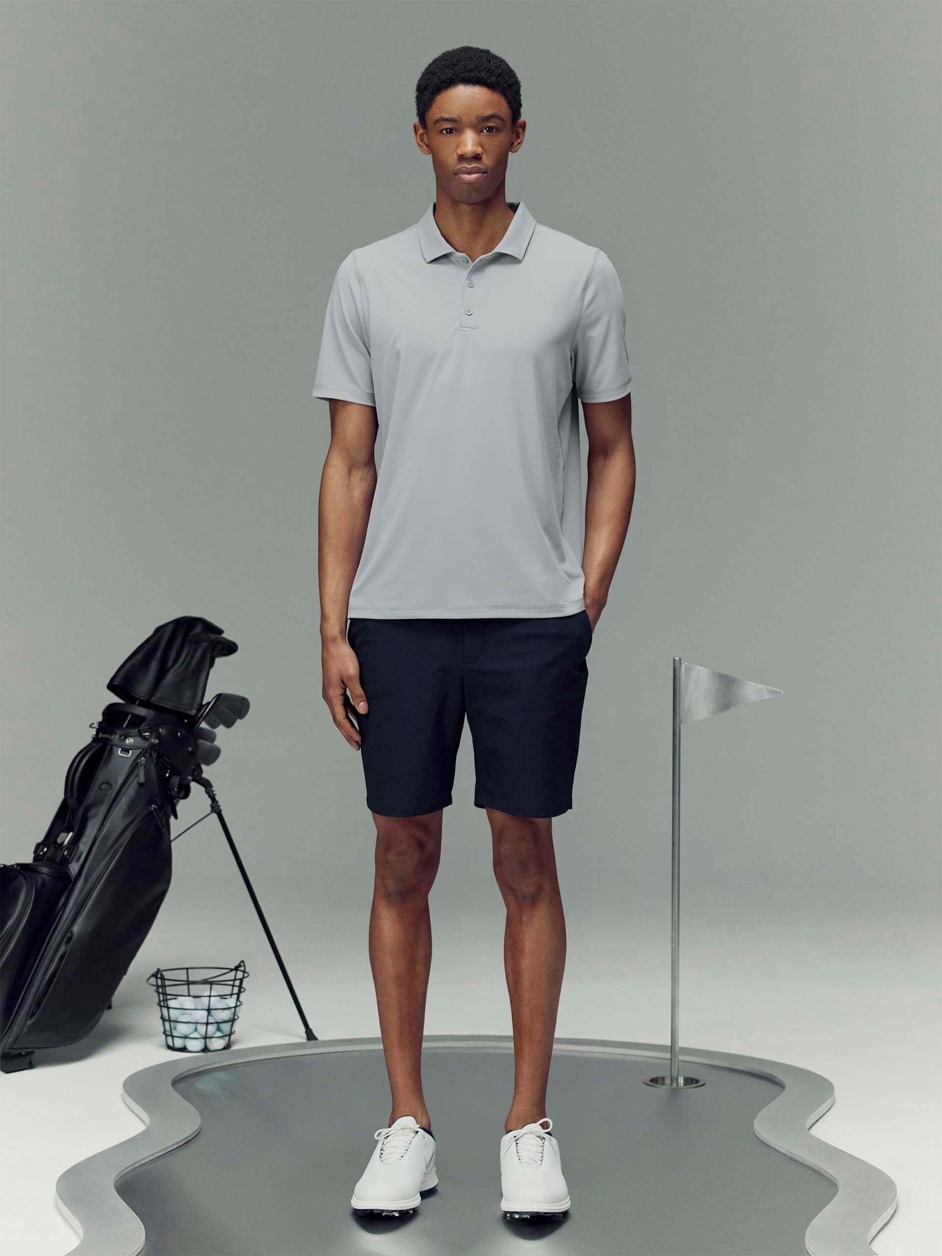 Golf Polo Shirt in Mid Grey