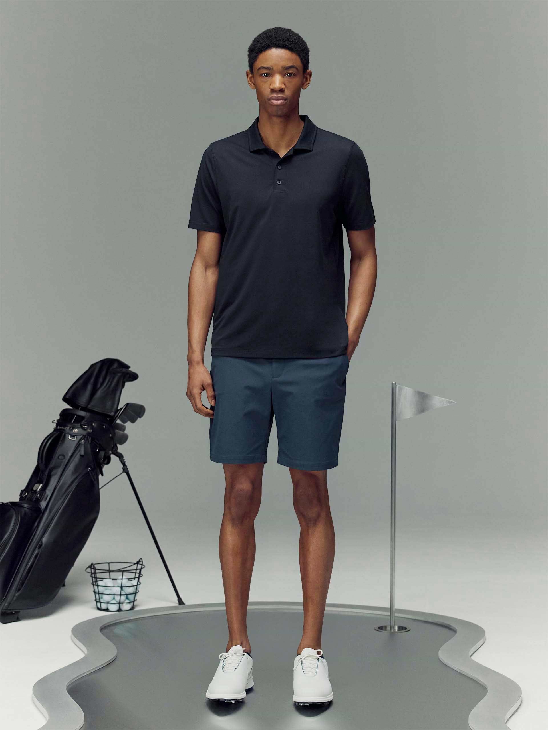 Golf Short in Steel Blue