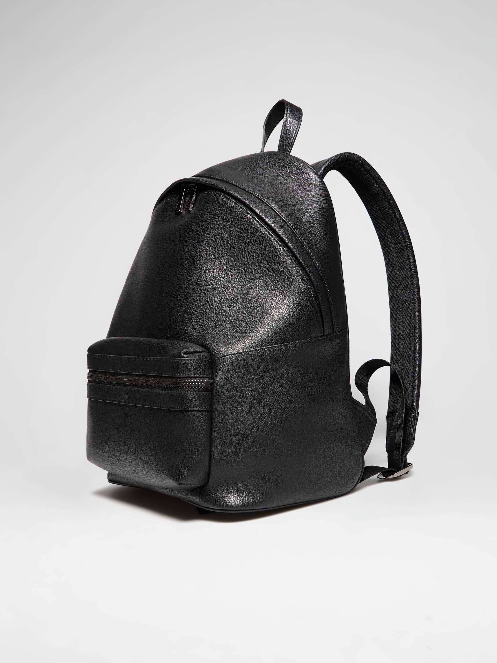 Genuine Leather Backpack in Black