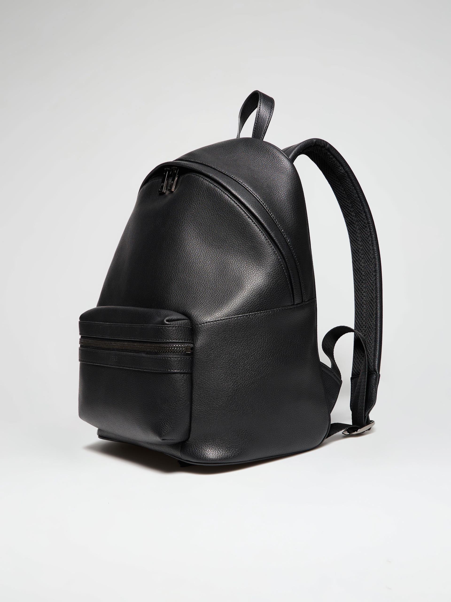 Genuine Leather Backpack in Black