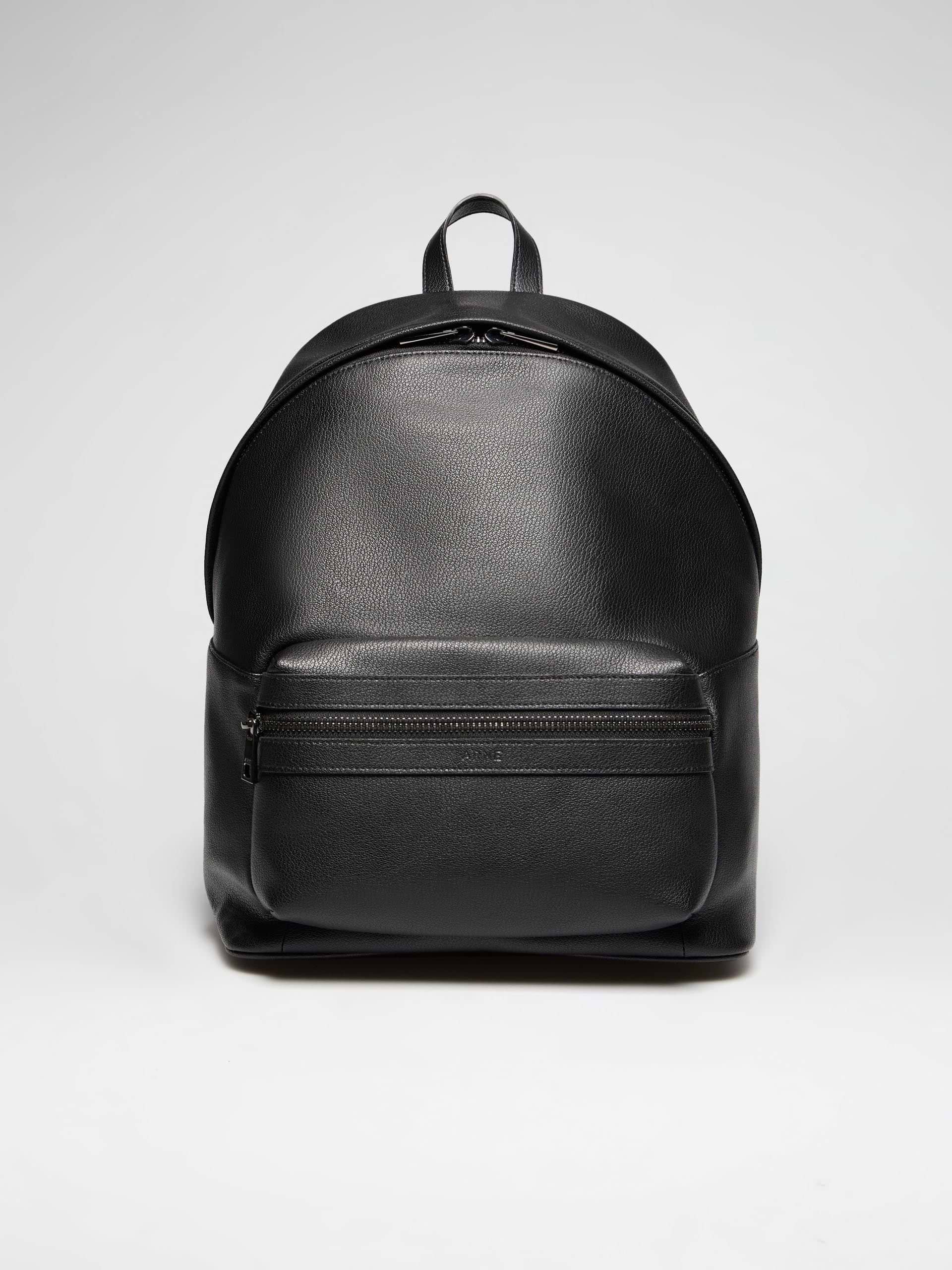 Genuine Leather Backpack in Black