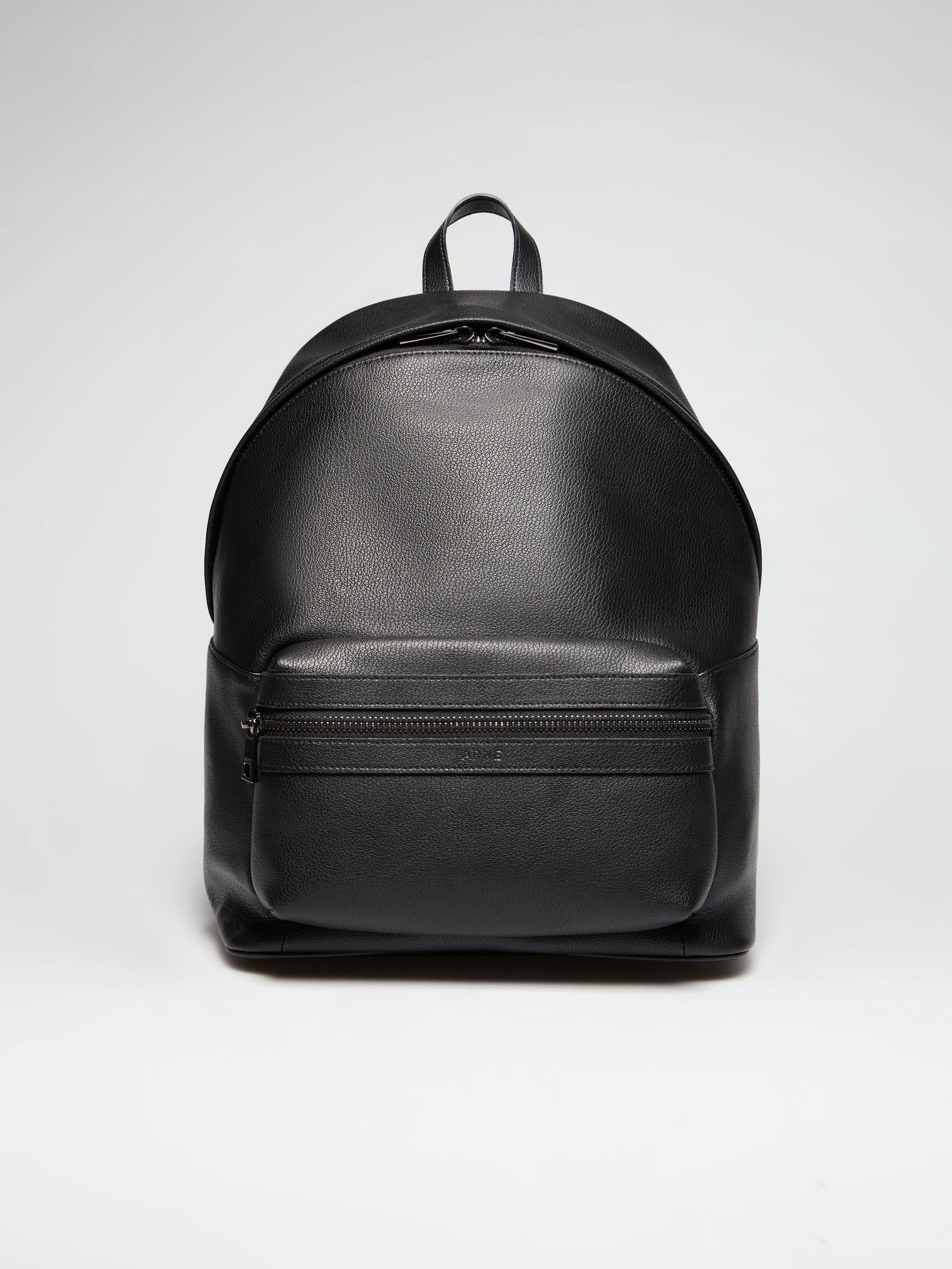 Genuine Leather Backpack in Black