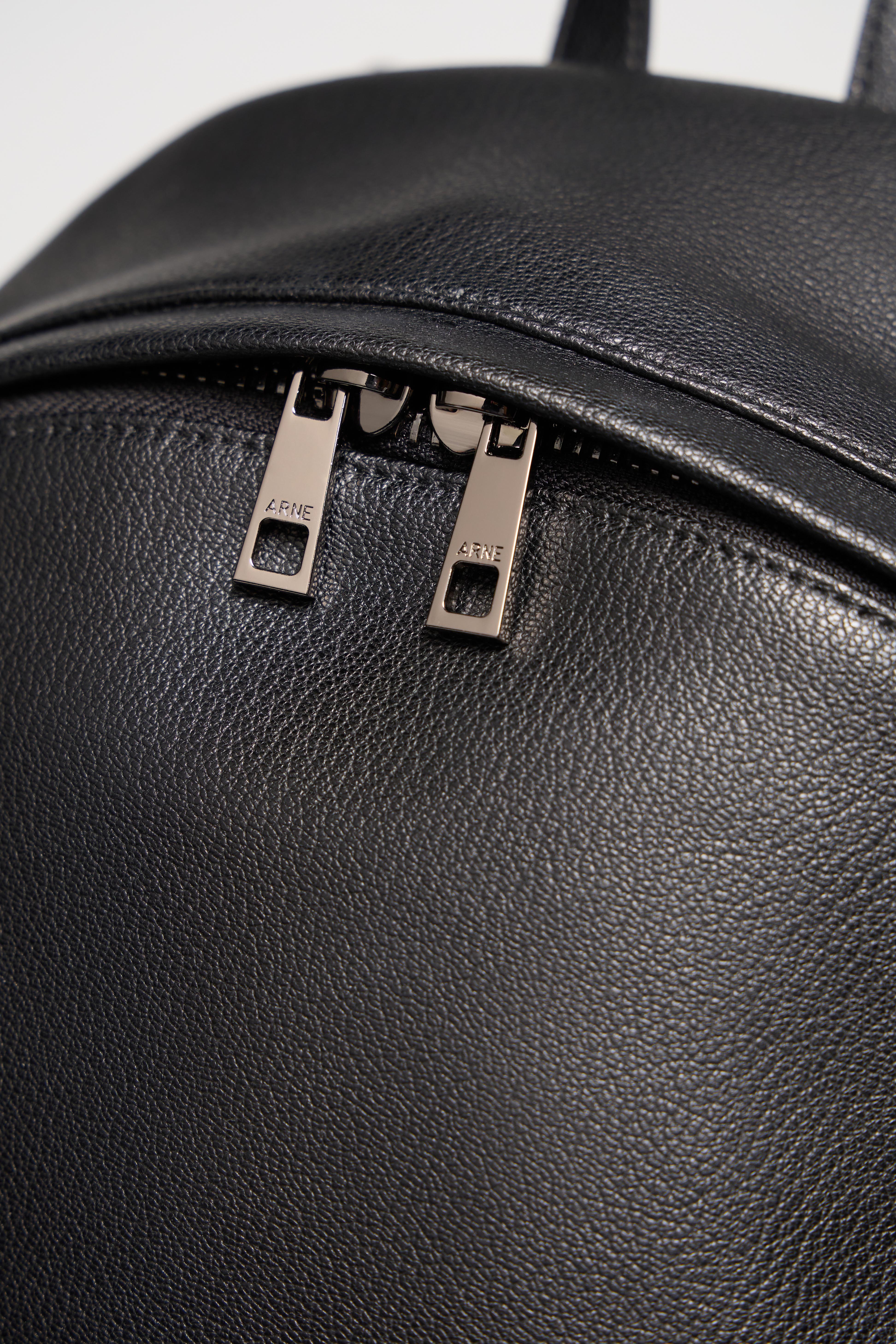 Genuine Leather Backpack in Black