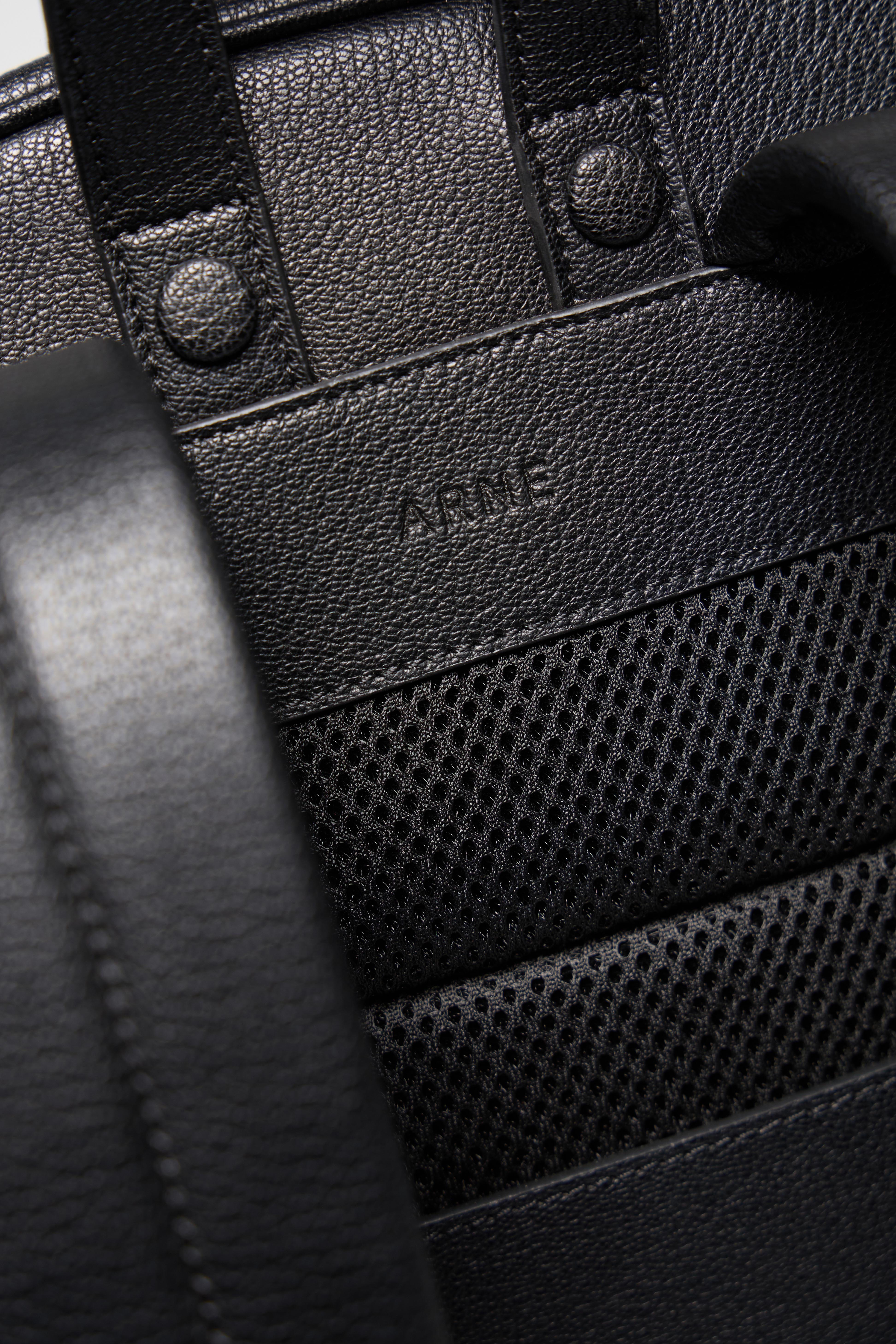 Genuine Leather Backpack in Black