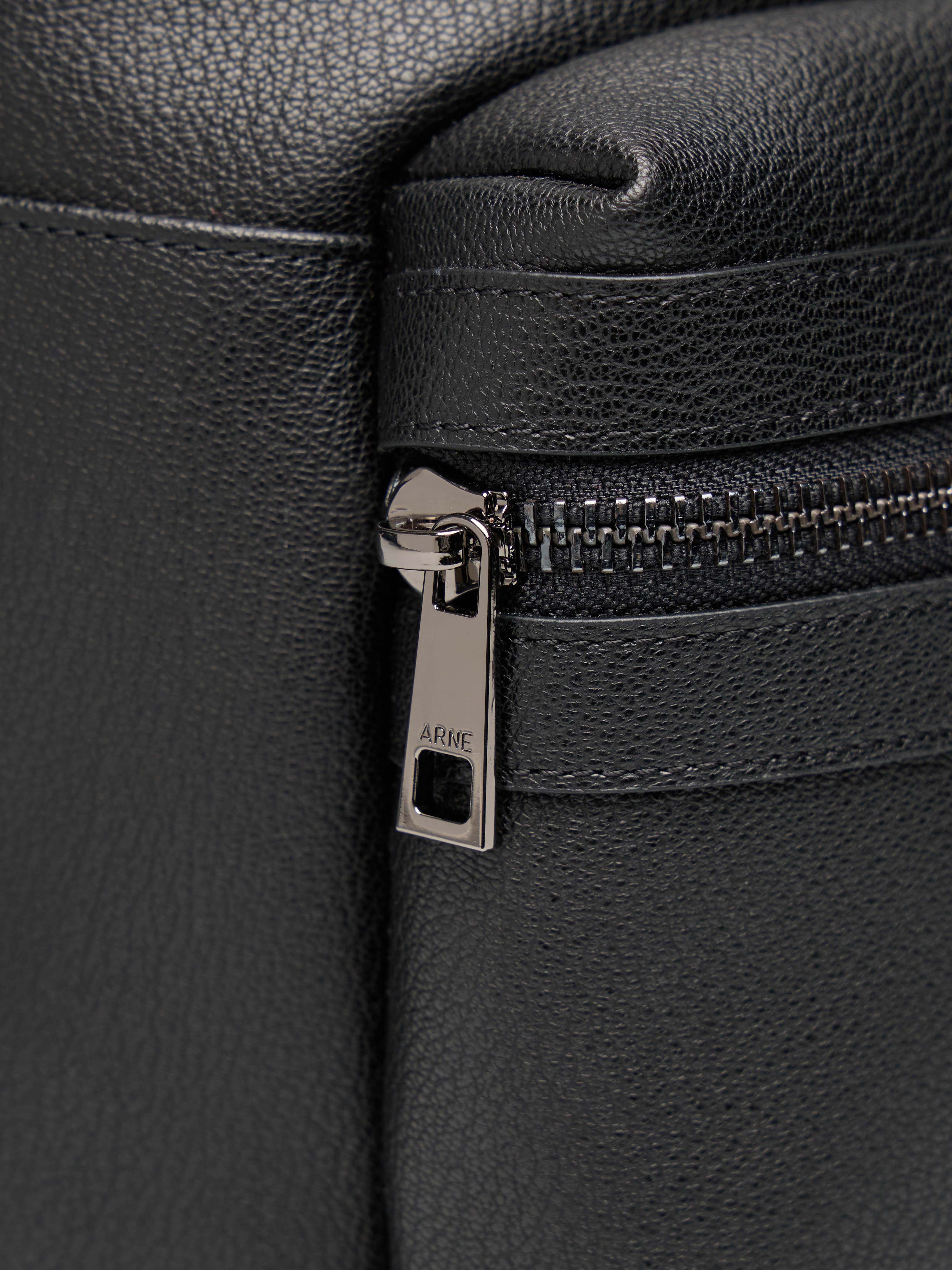 Genuine Leather Backpack in Black