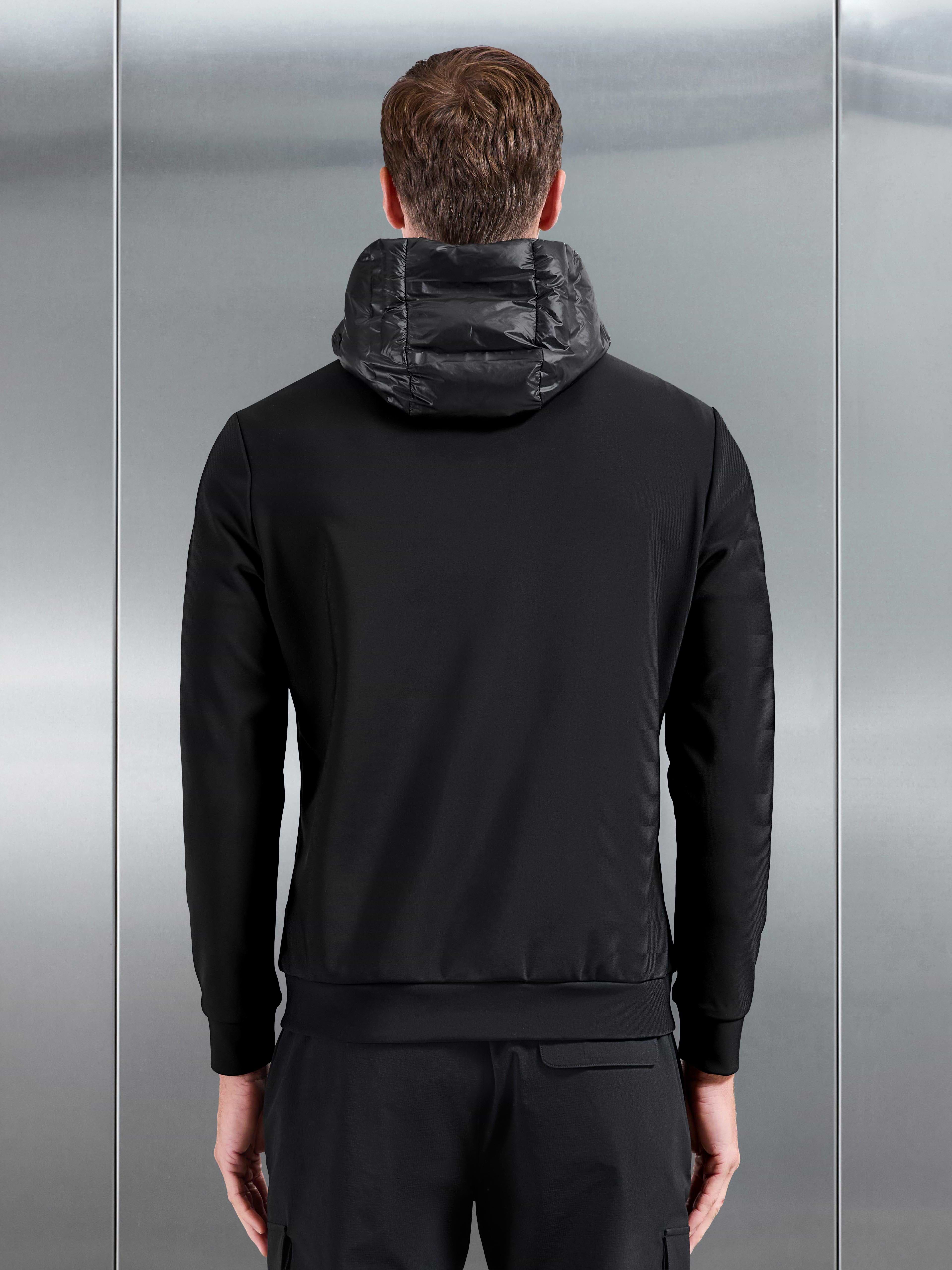 Hybrid Puffer Jacket in Black