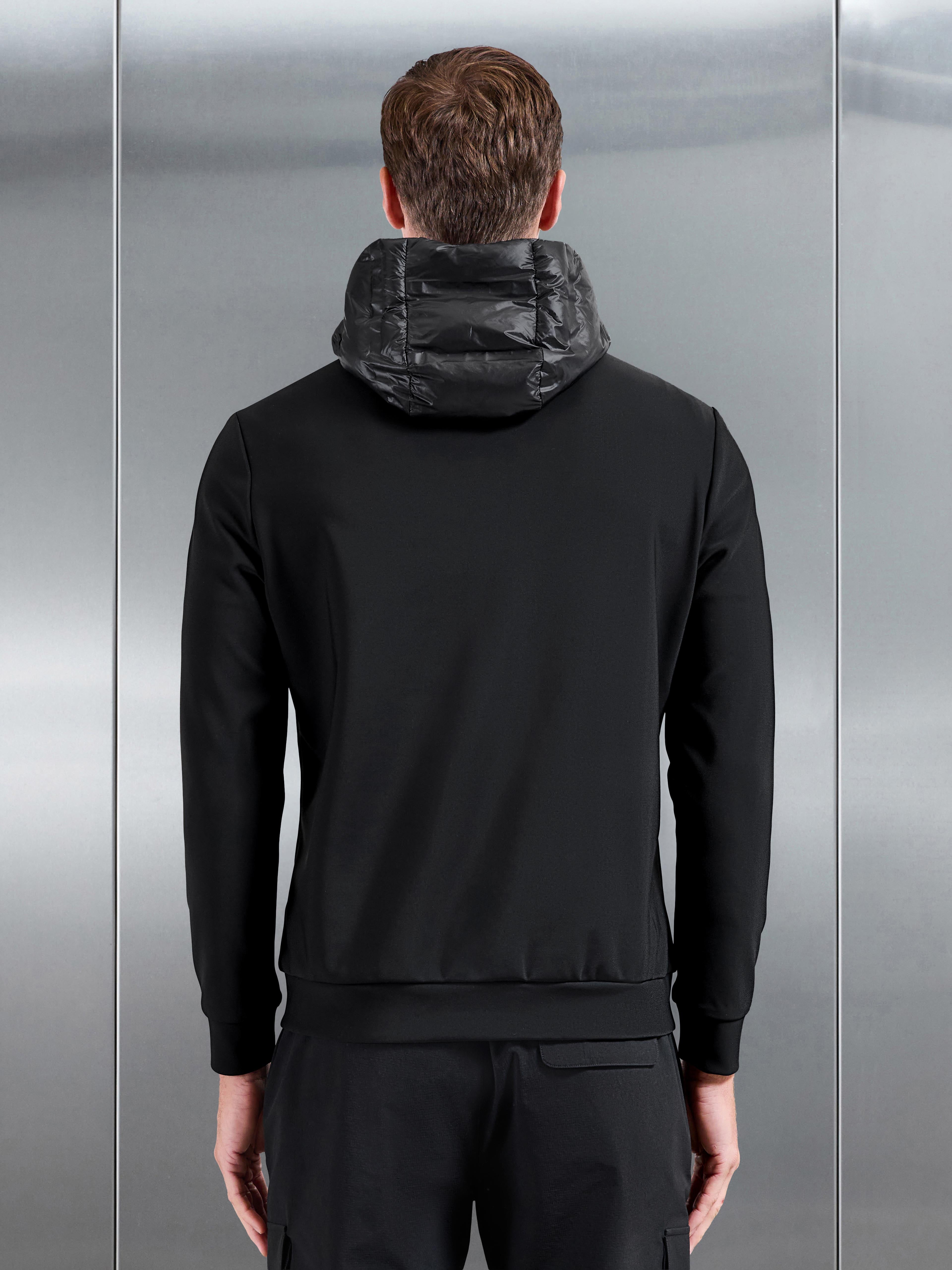 Hybrid Puffer Jacket in Black