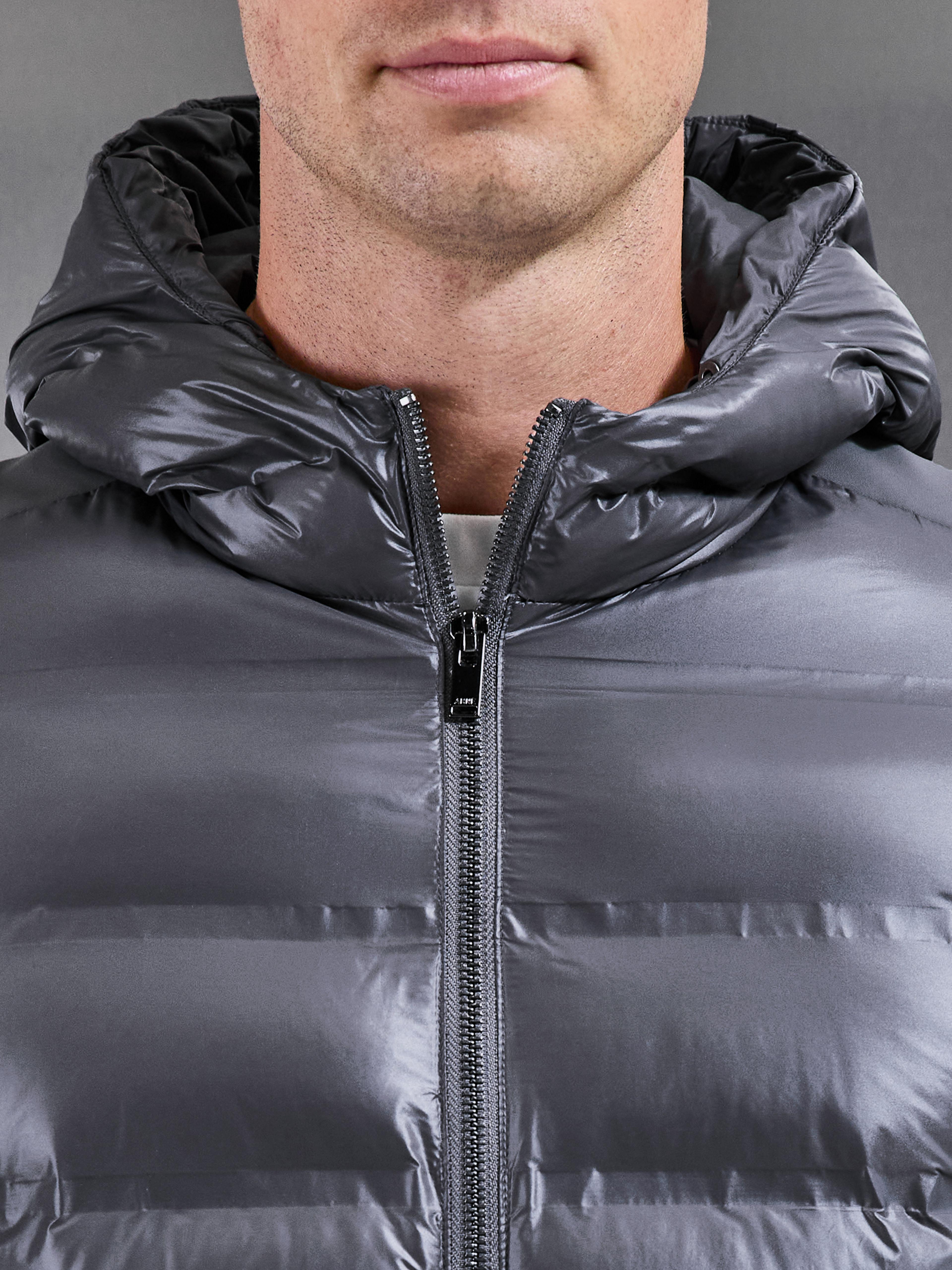 Hybrid Puffer Jacket in Grey