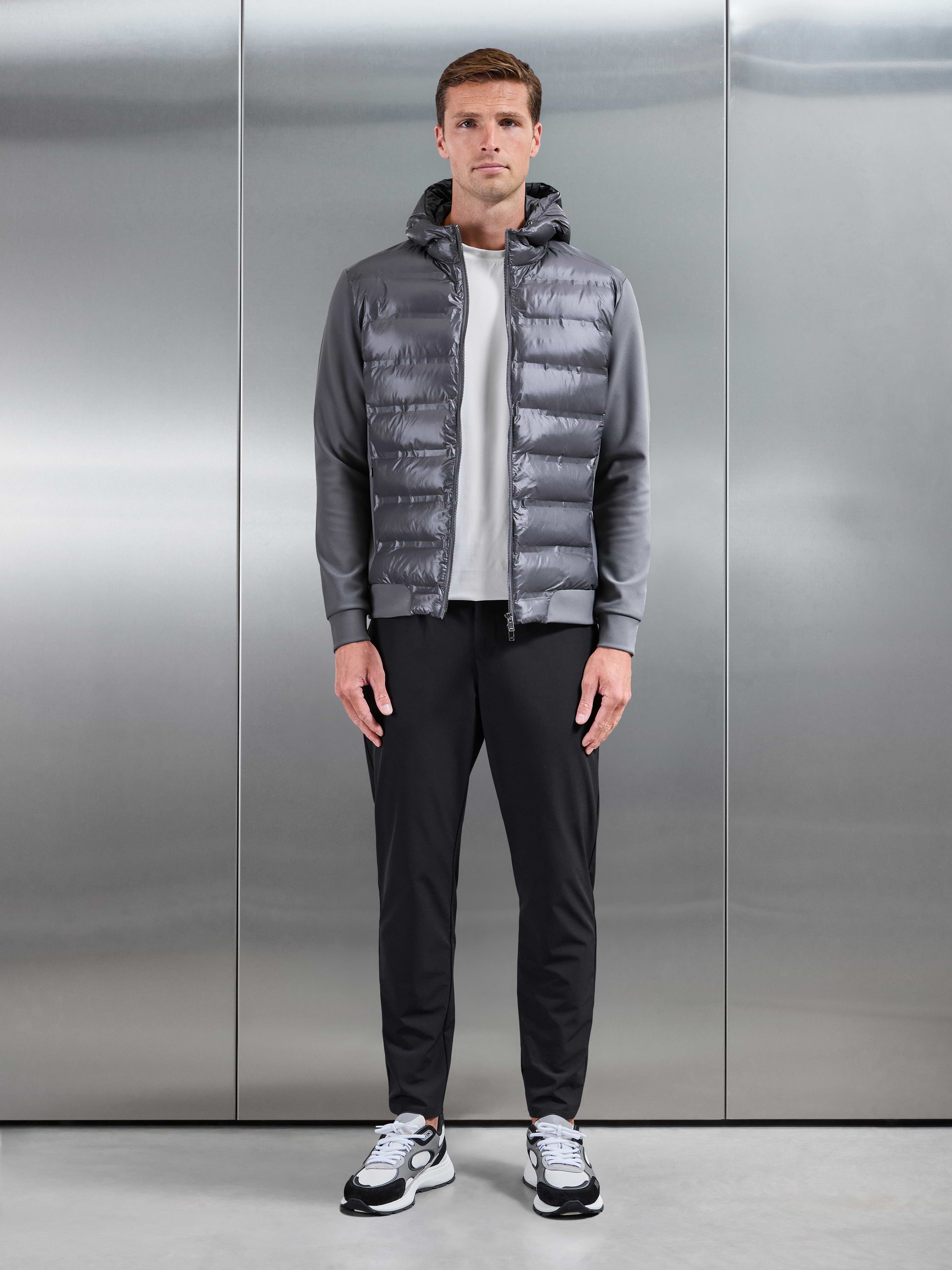 Hybrid Puffer Jacket in Grey