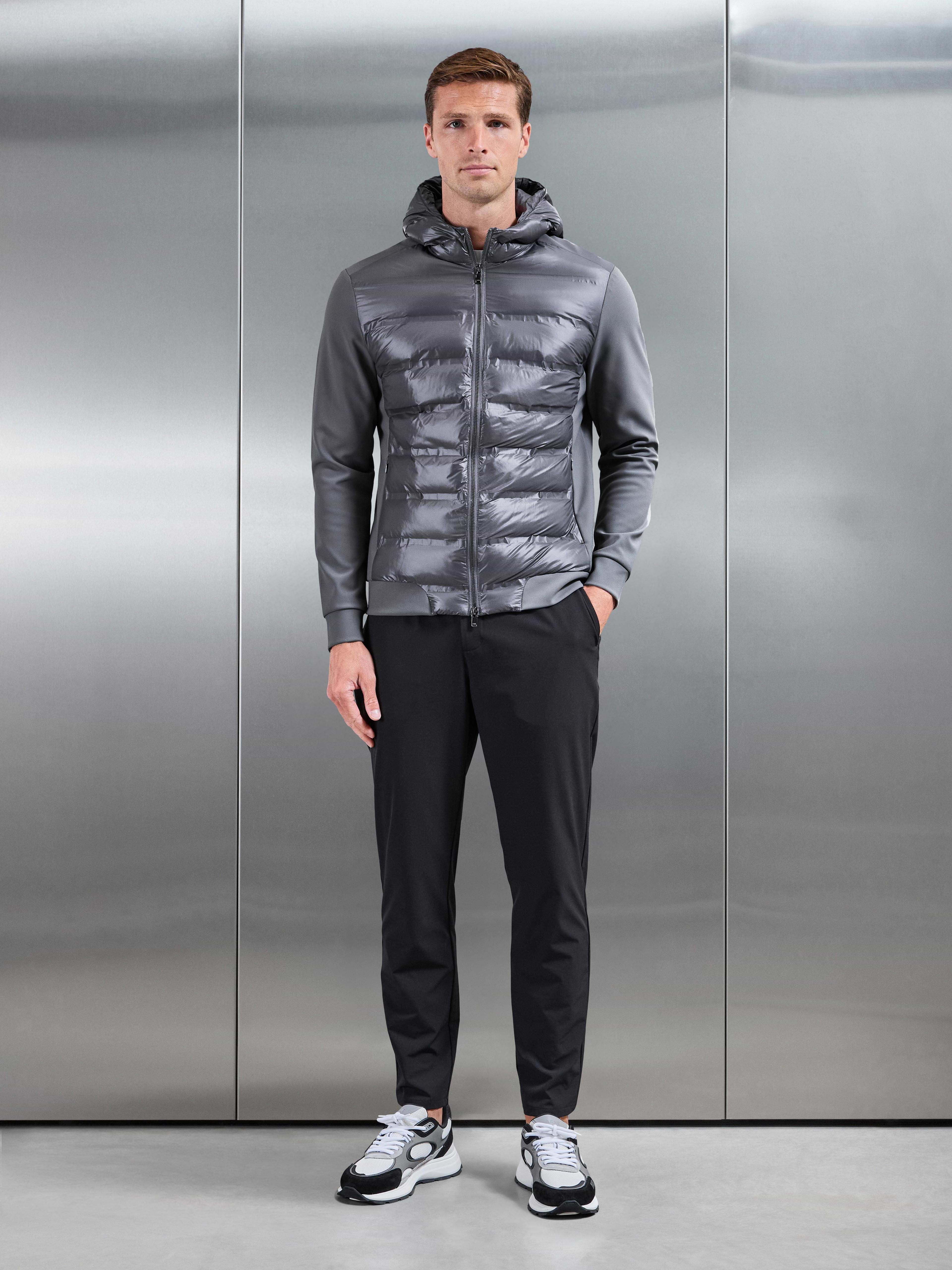 Hybrid Puffer Jacket in Grey