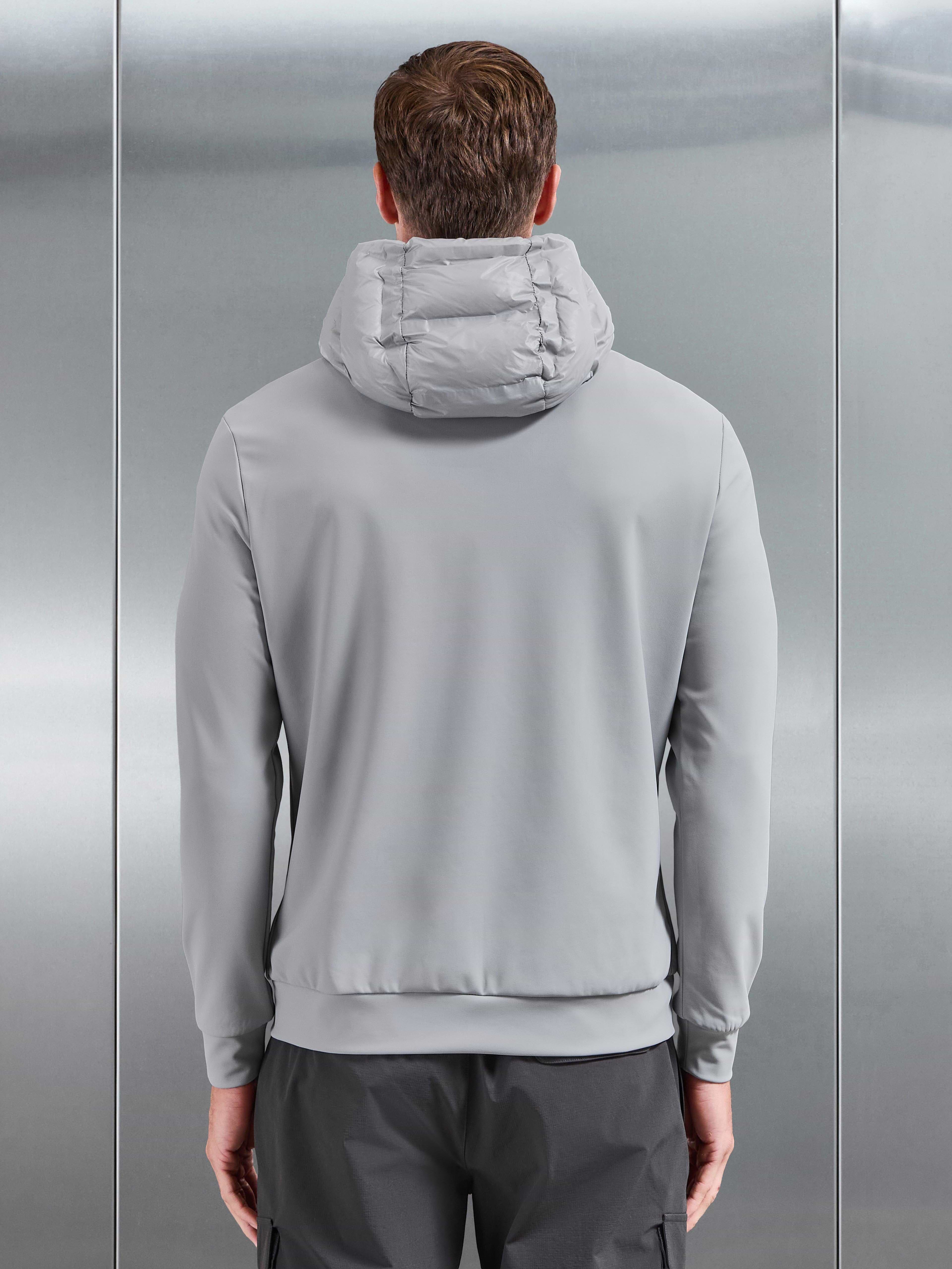 Hybrid Puffer Jacket in Mid Grey