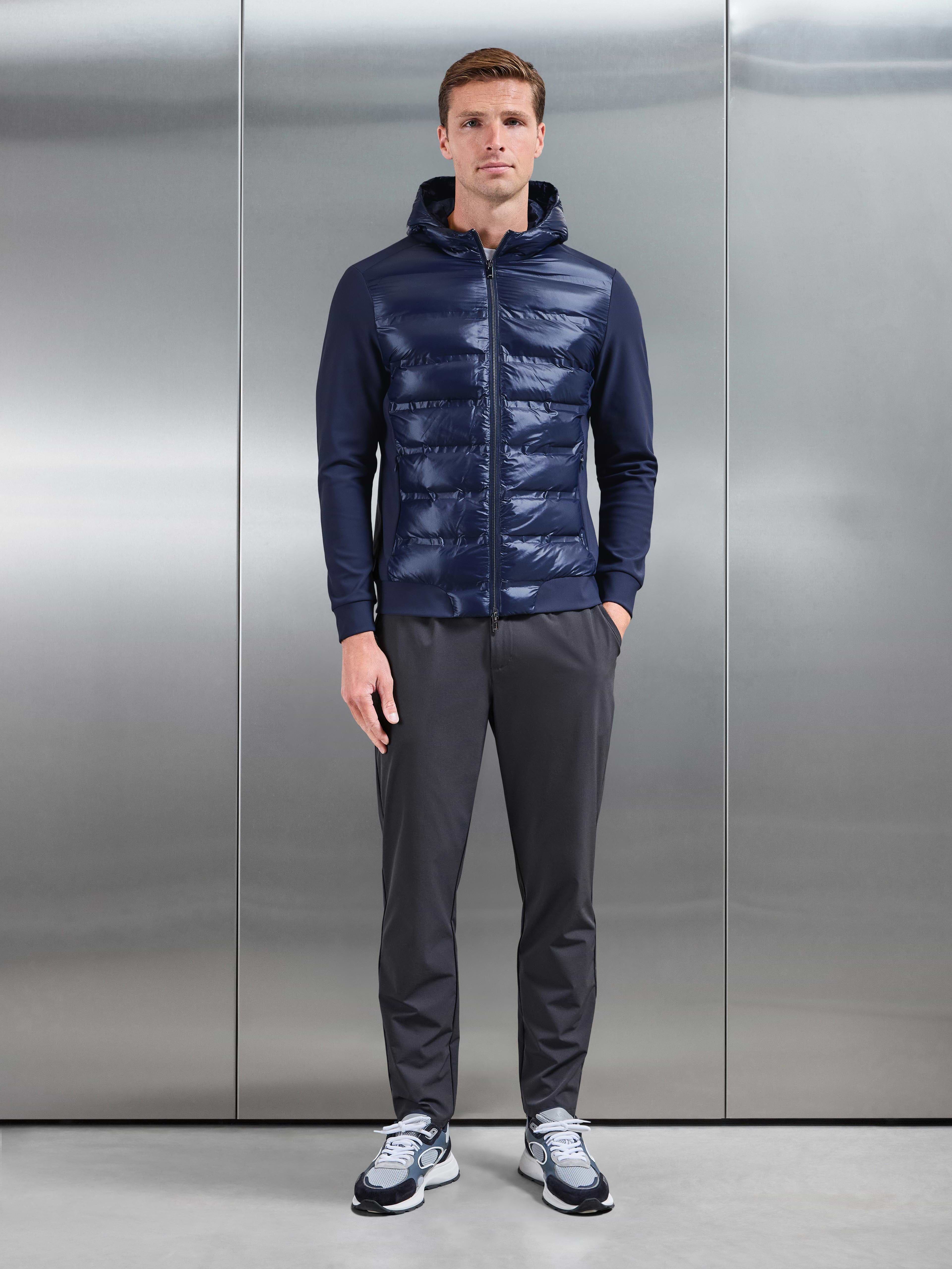 Hybrid Puffer Jacket in Navy