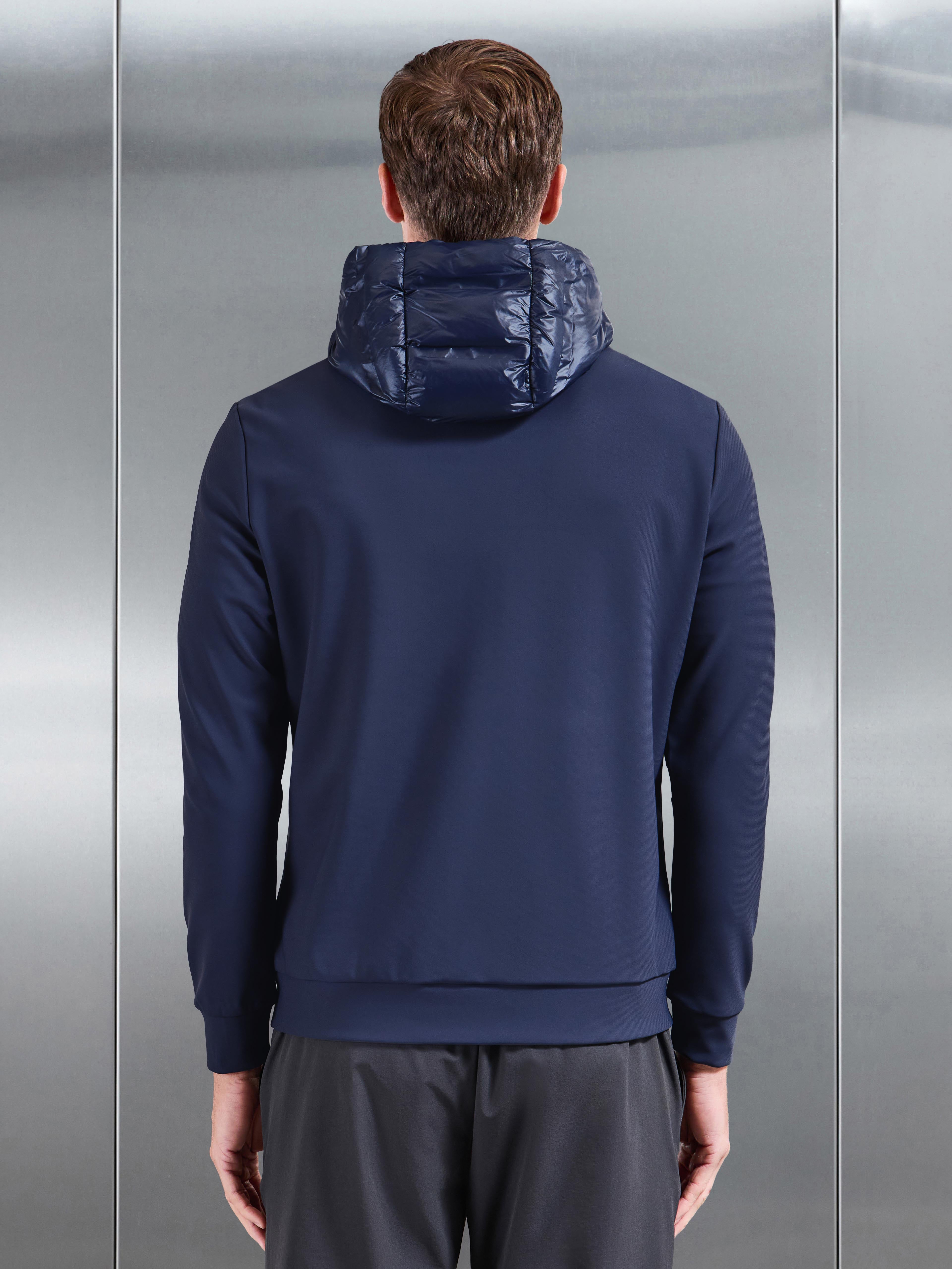 Hybrid Puffer Jacket in Navy