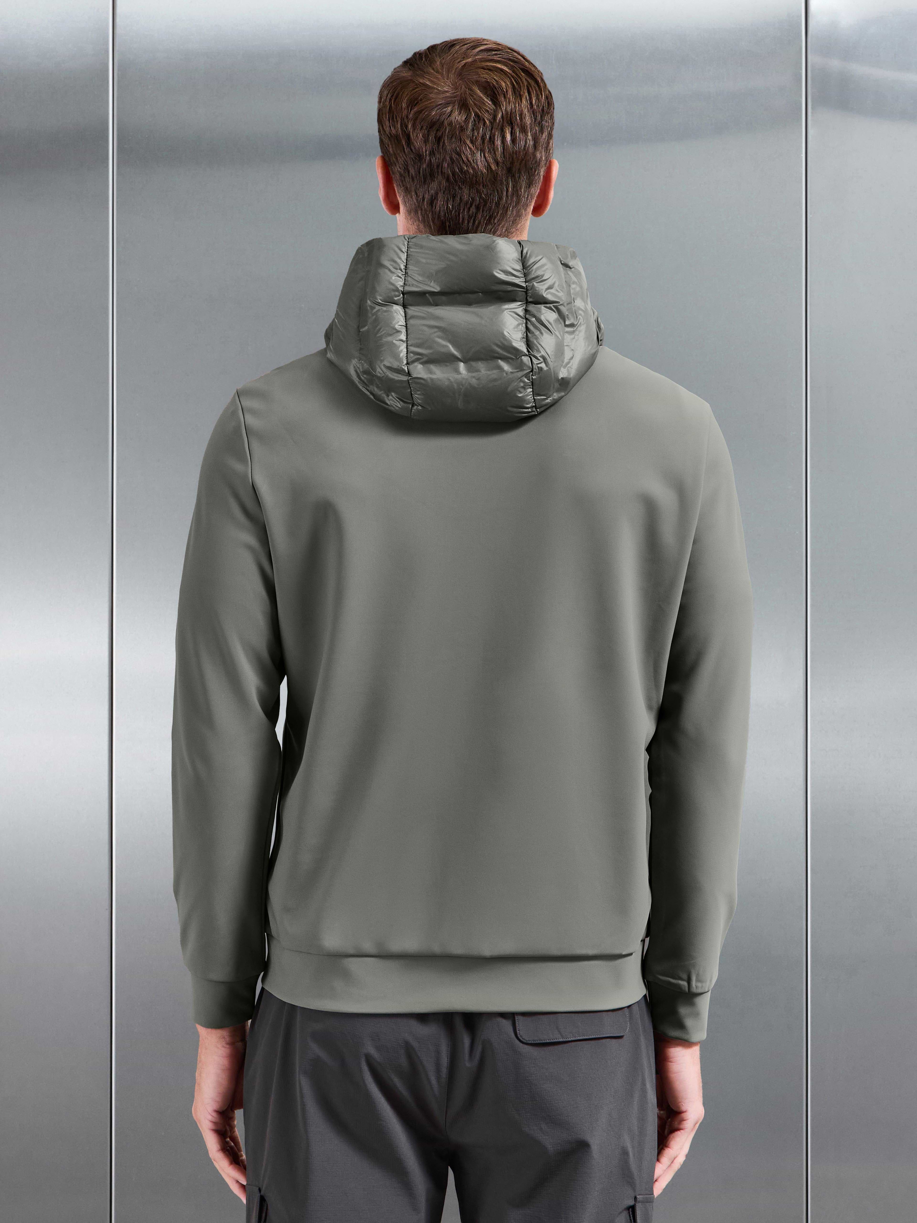 Hybrid Puffer Jacket in Olive