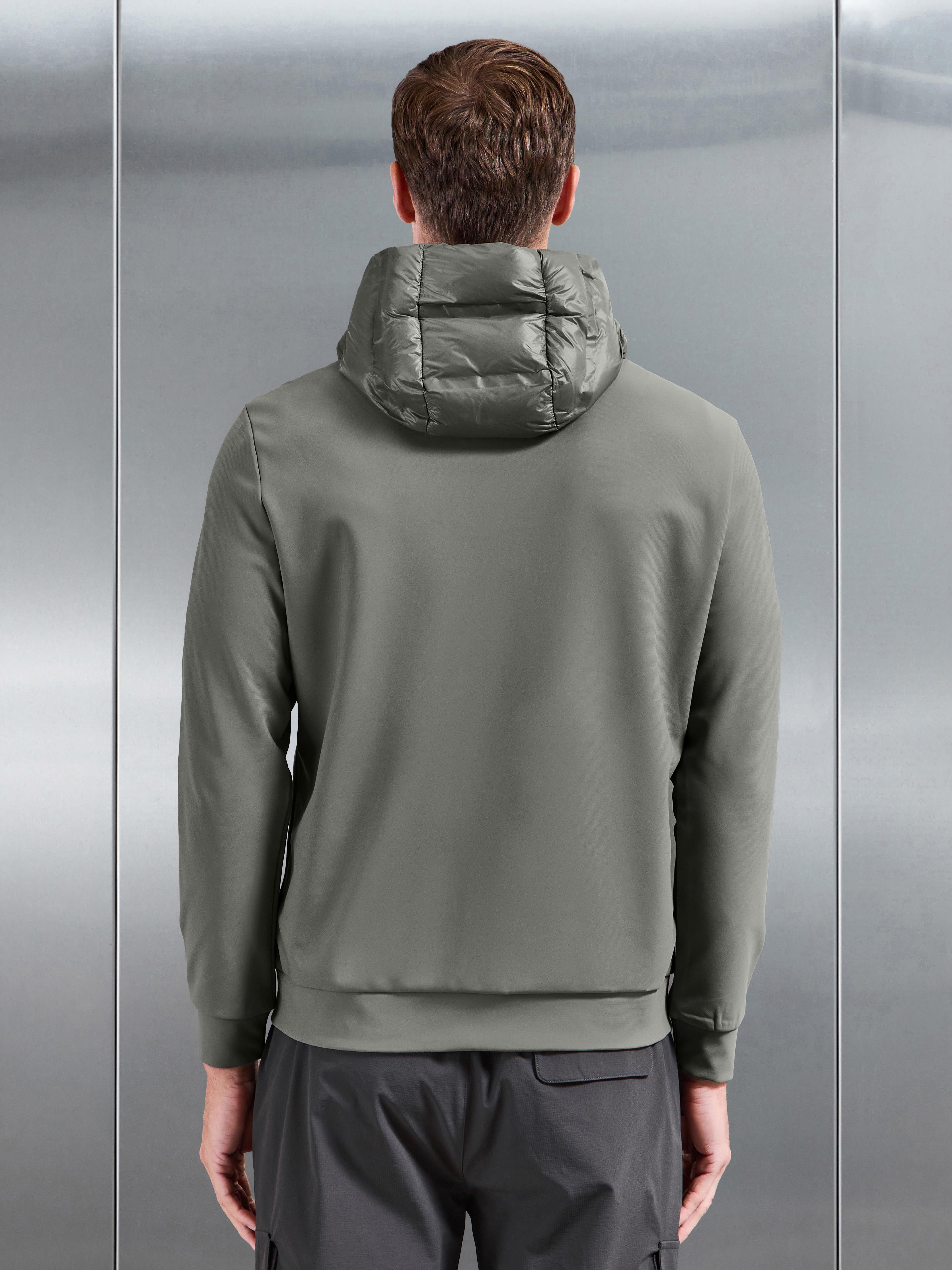 Hybrid Puffer Jacket in Olive