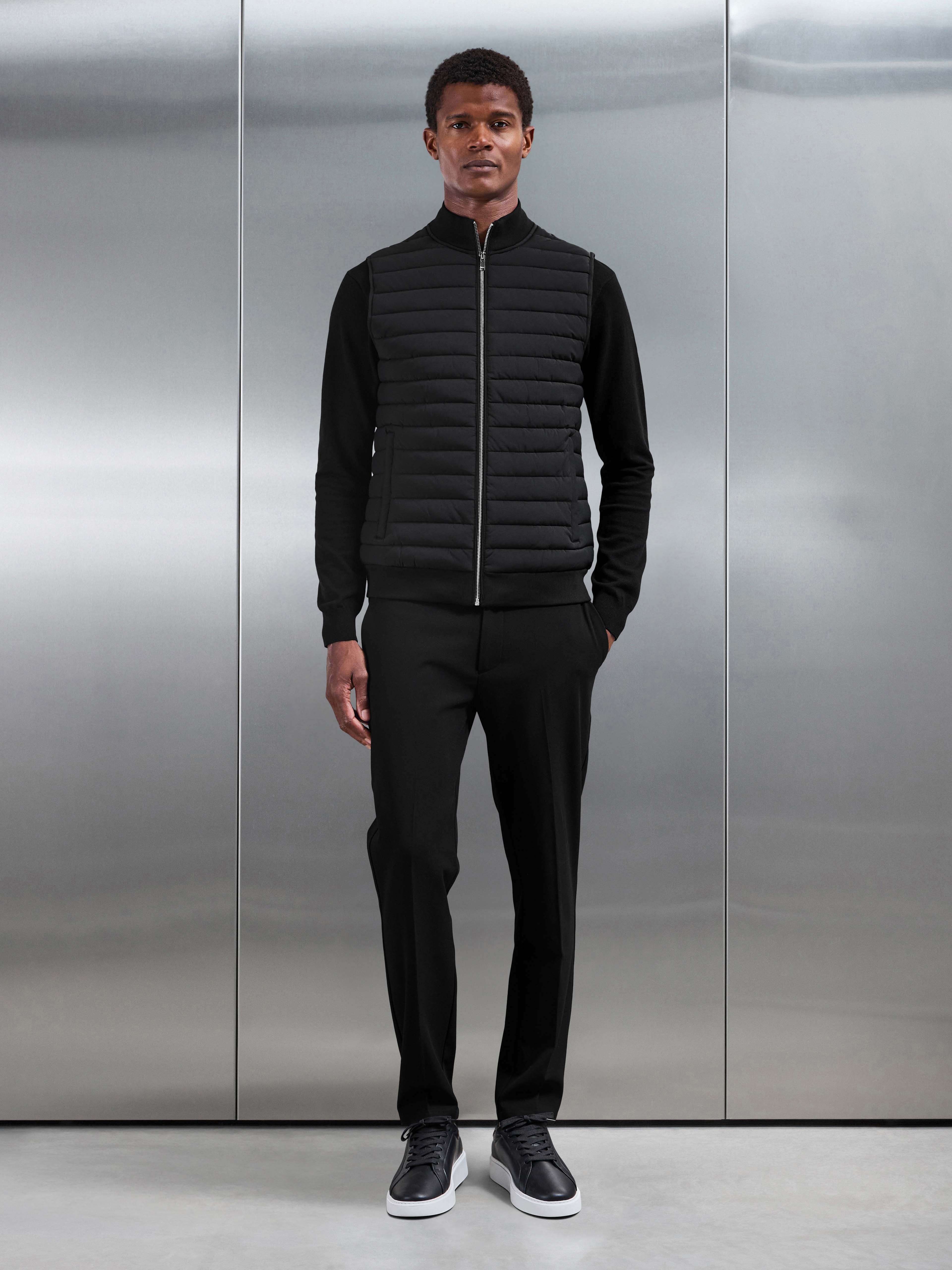 Hybrid Quilted Gilet in Black