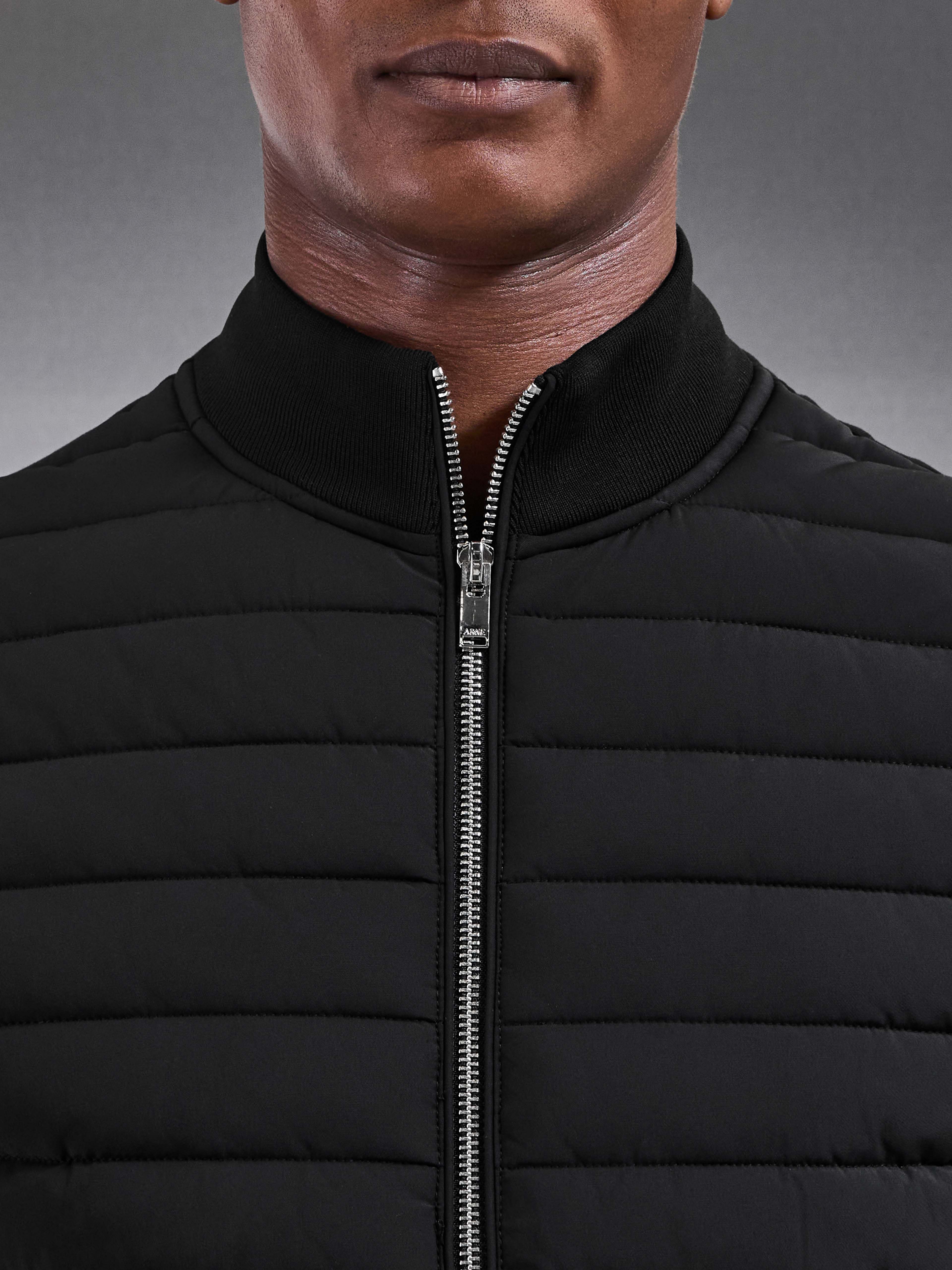 Hybrid Quilted Gilet in Black