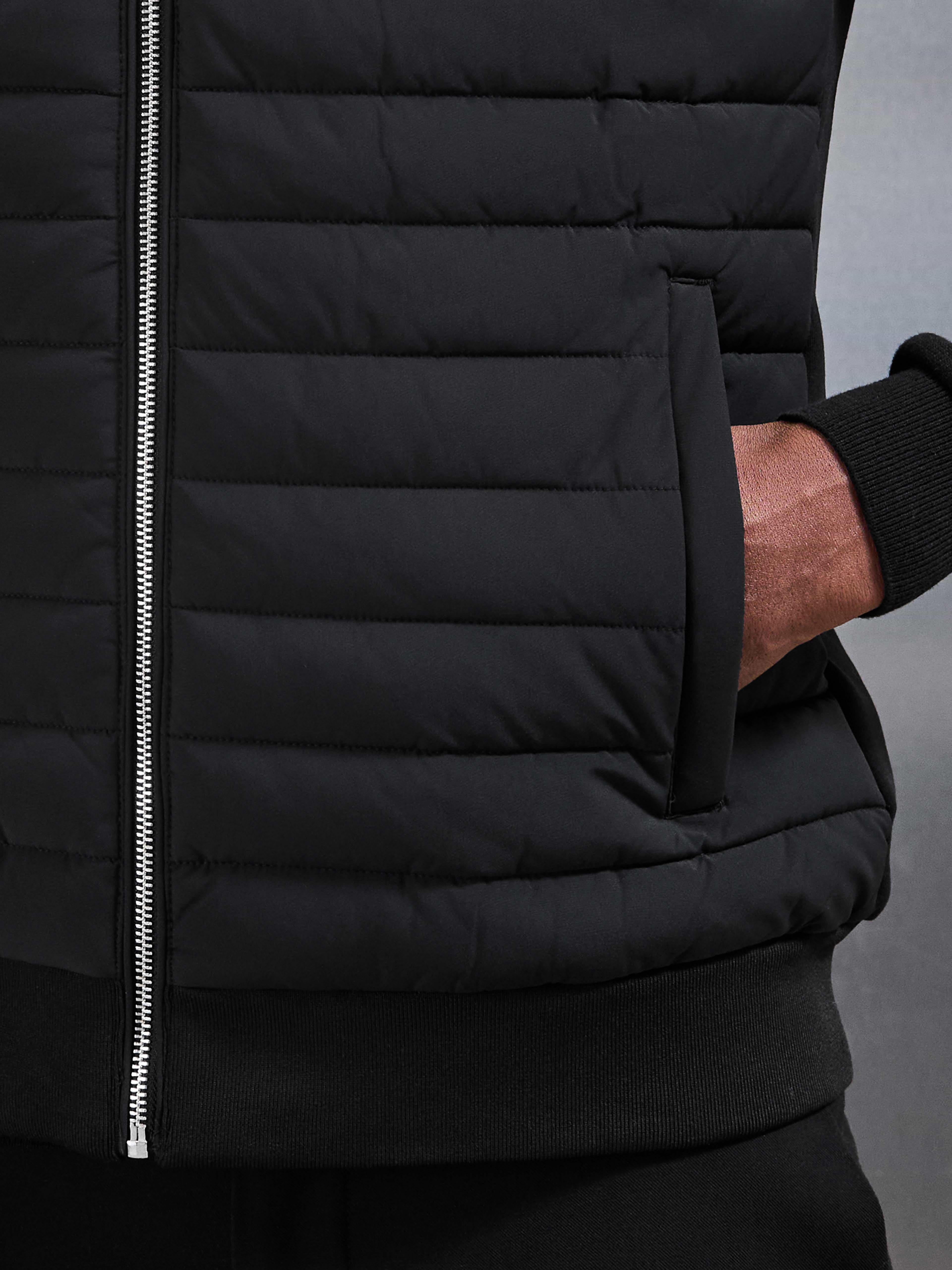 Hybrid Quilted Gilet in Black