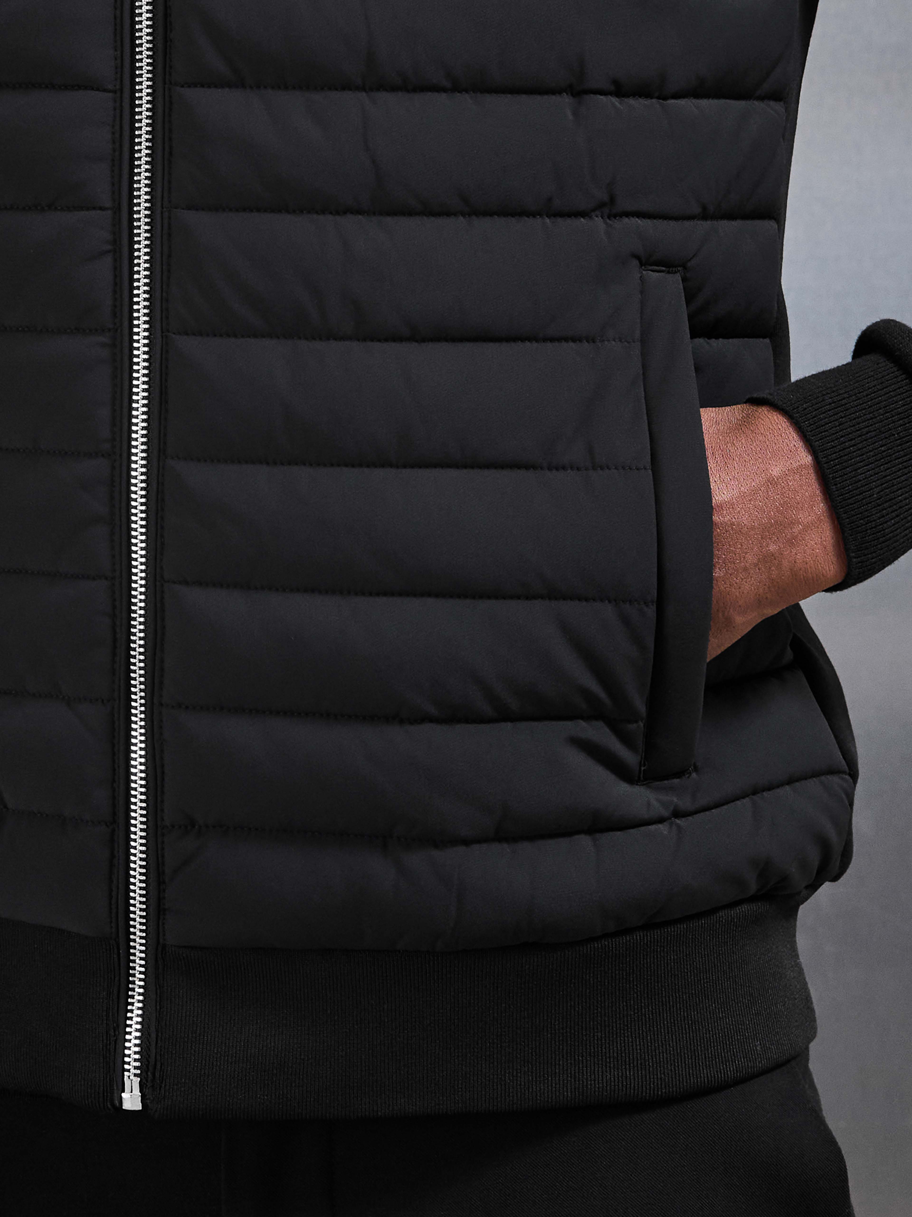 Hybrid Quilted Gilet in Black