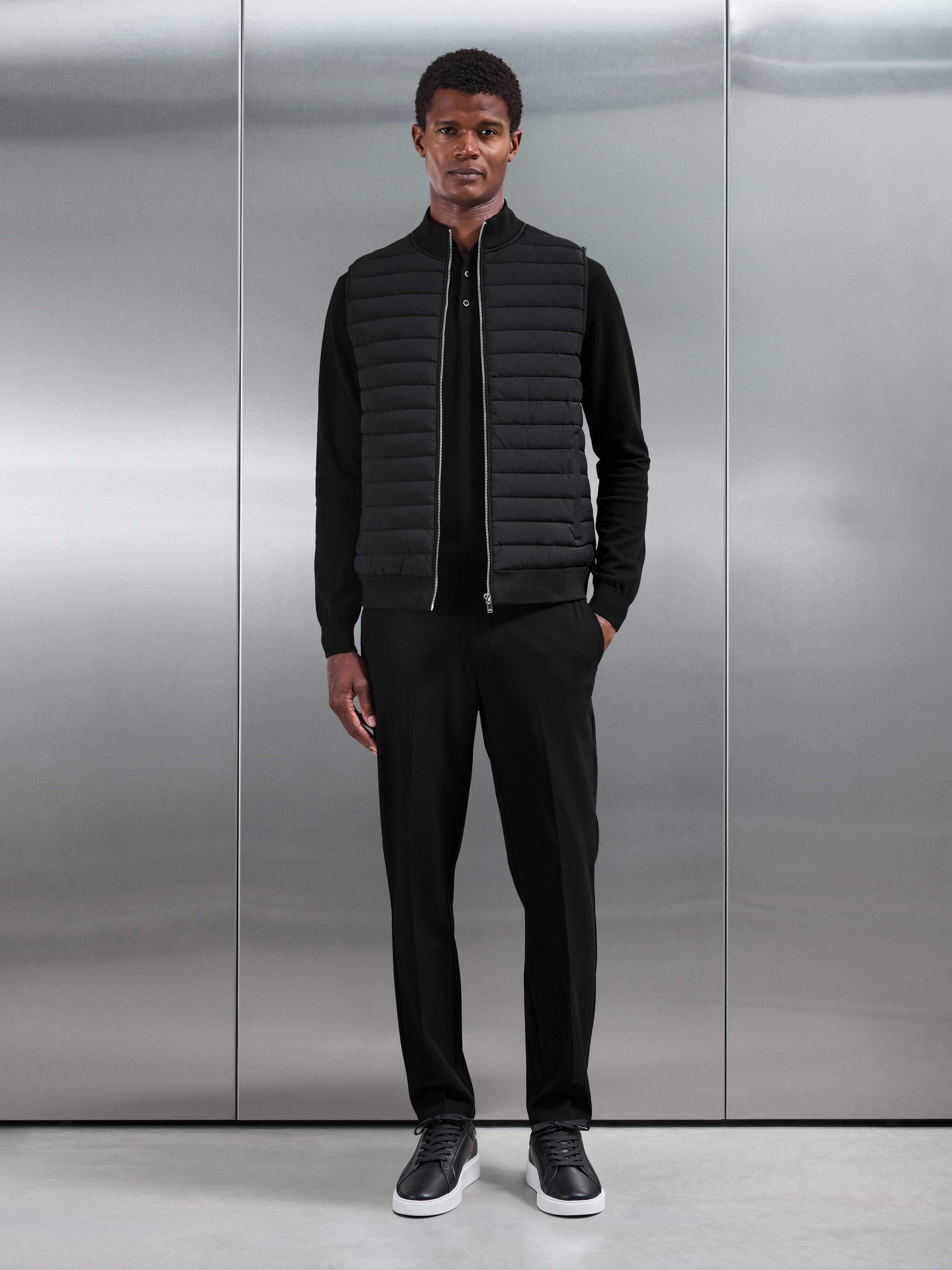 Hybrid Quilted Gilet in Black