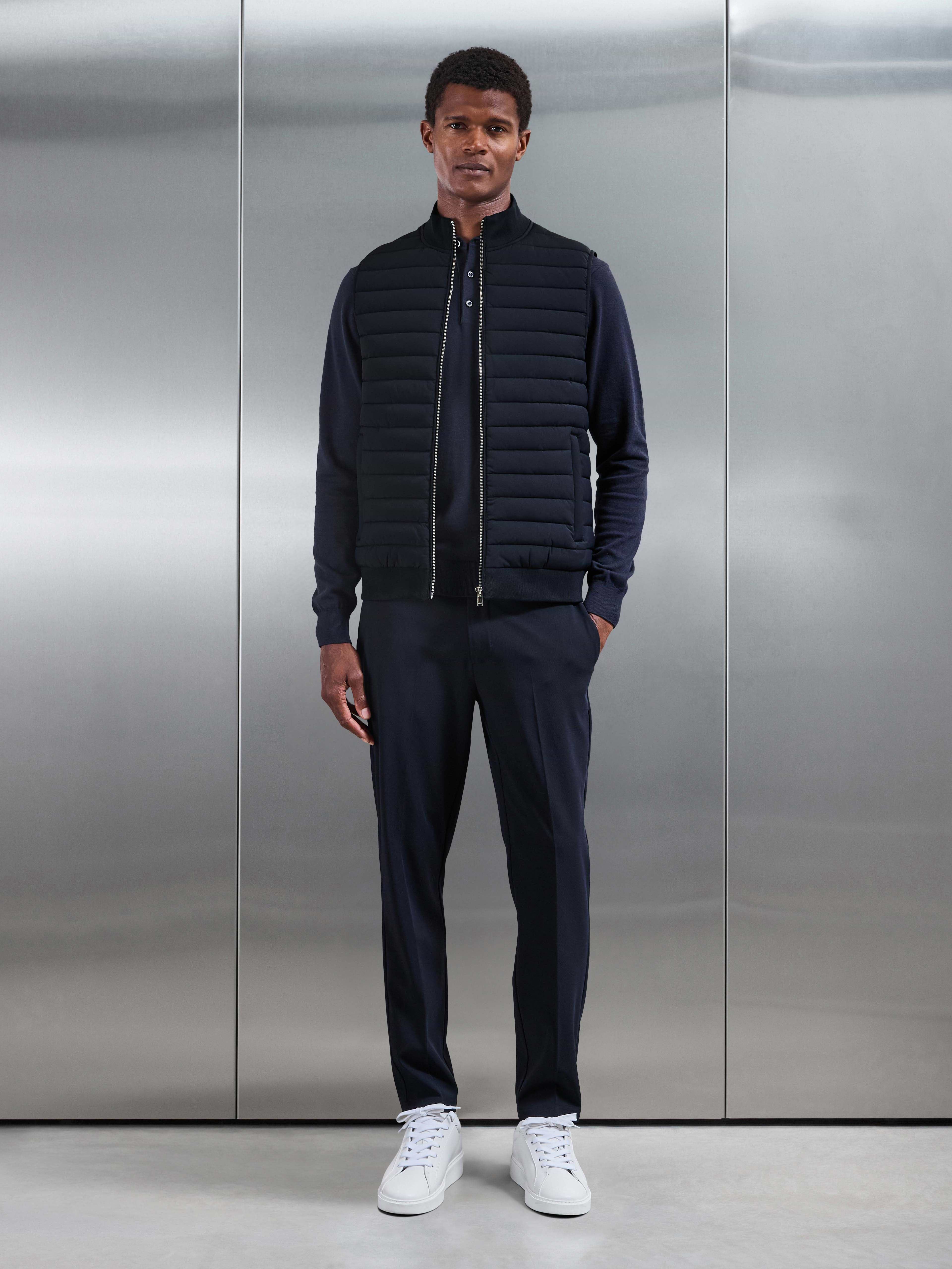 Hybrid Quilted Gilet in Navy