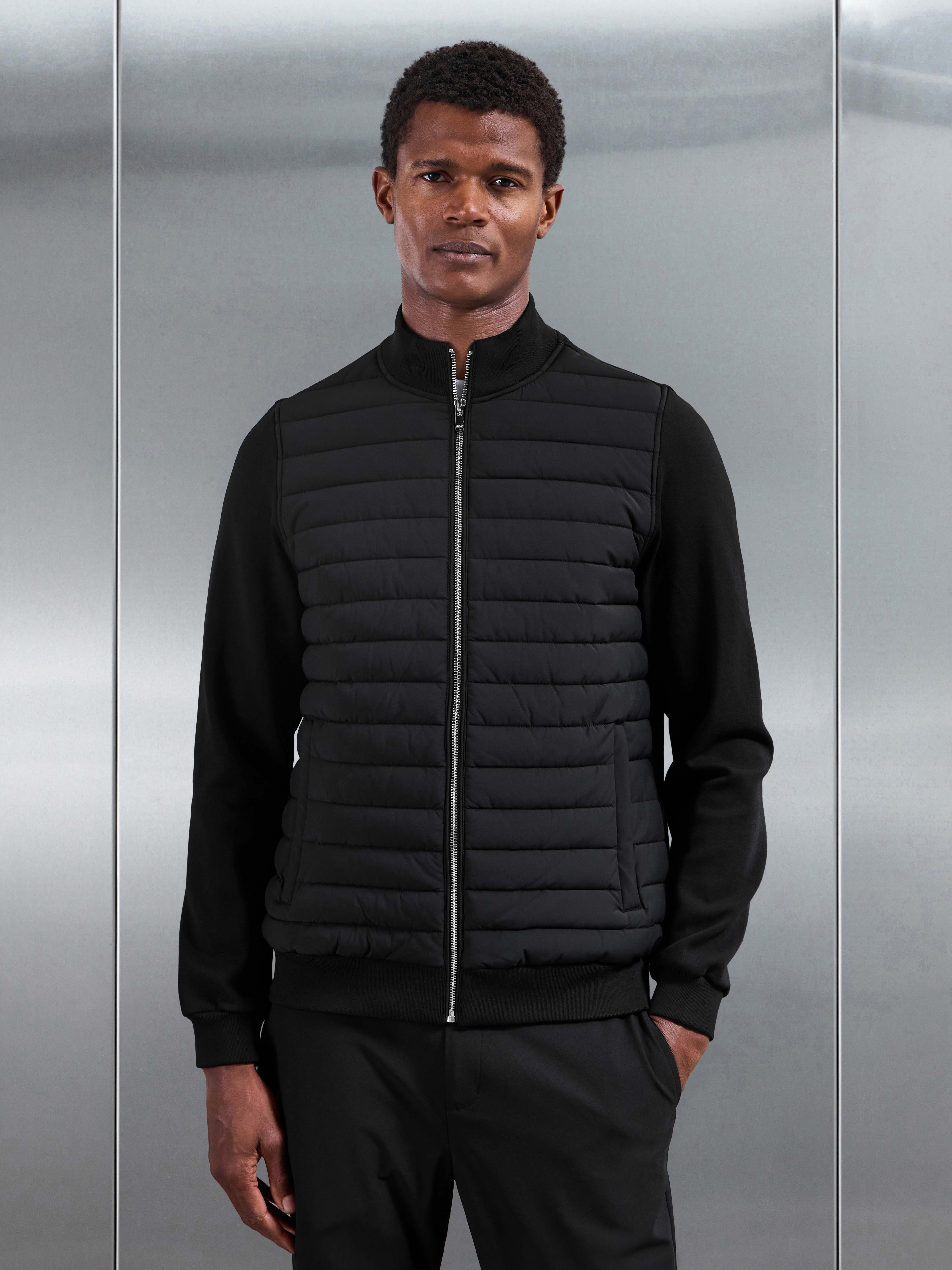 Hybrid Quilted Jacket in Black