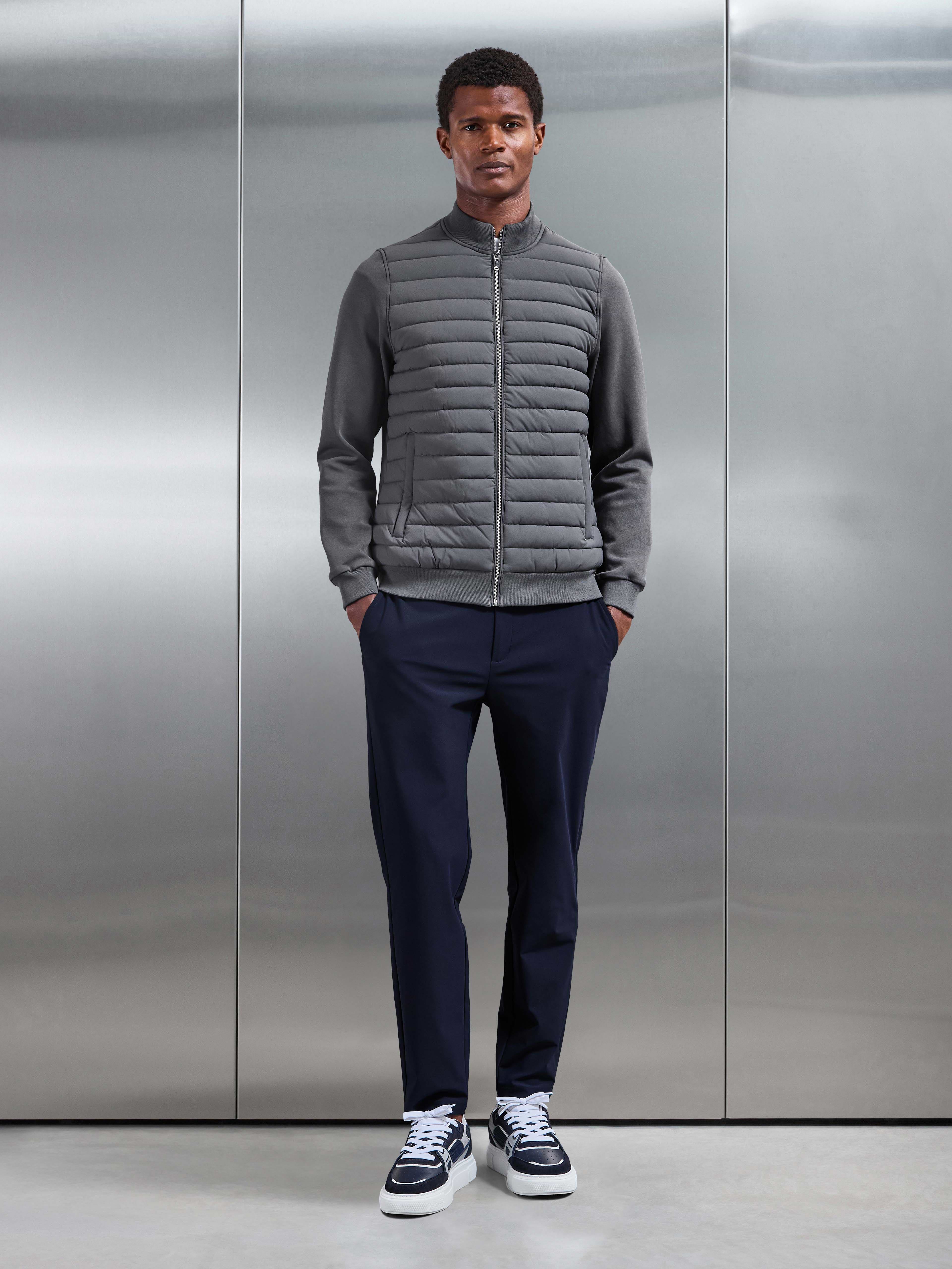 Hybrid Quilted Jacket in Grey