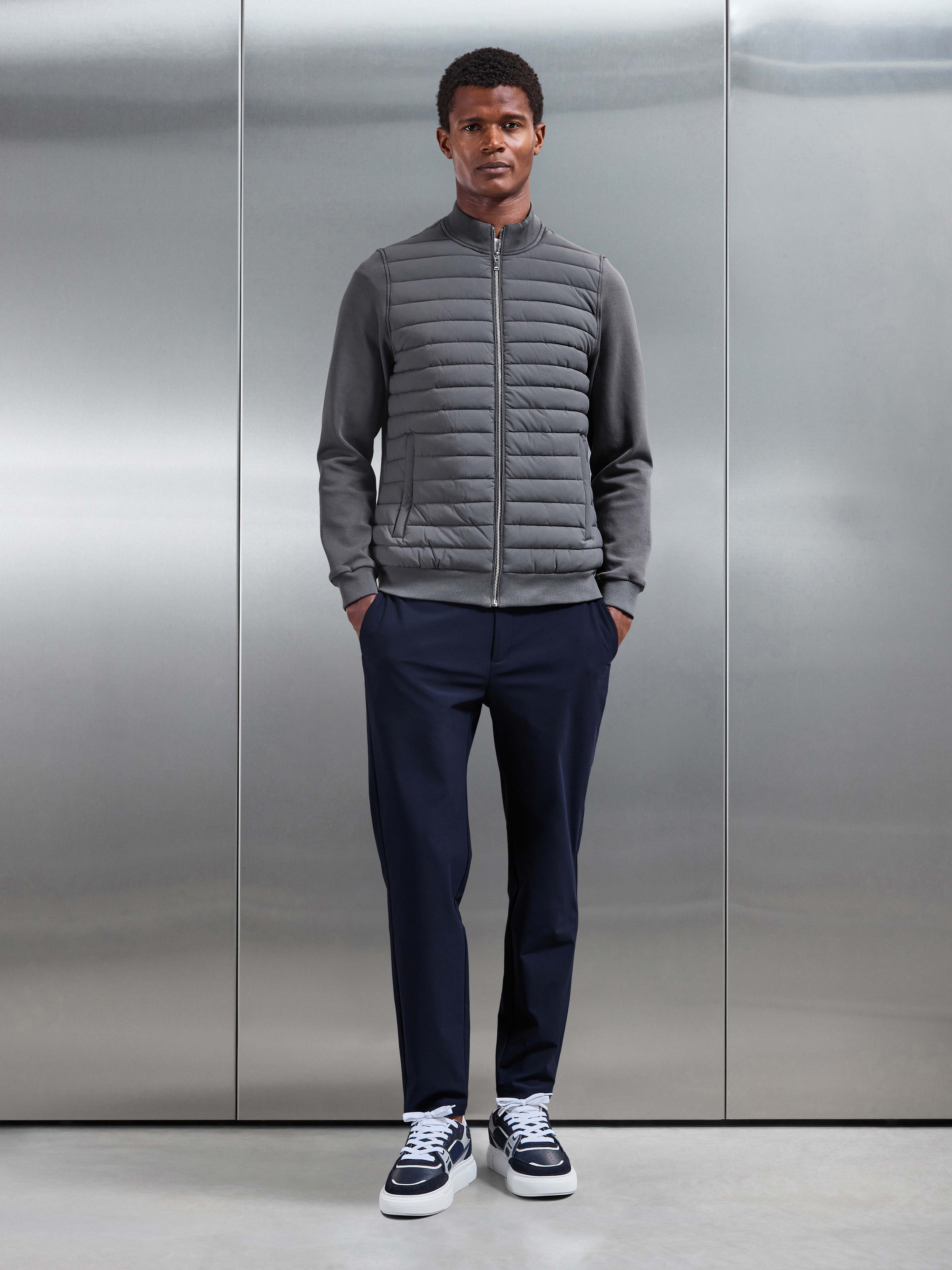 Hybrid Quilted Jacket in Grey