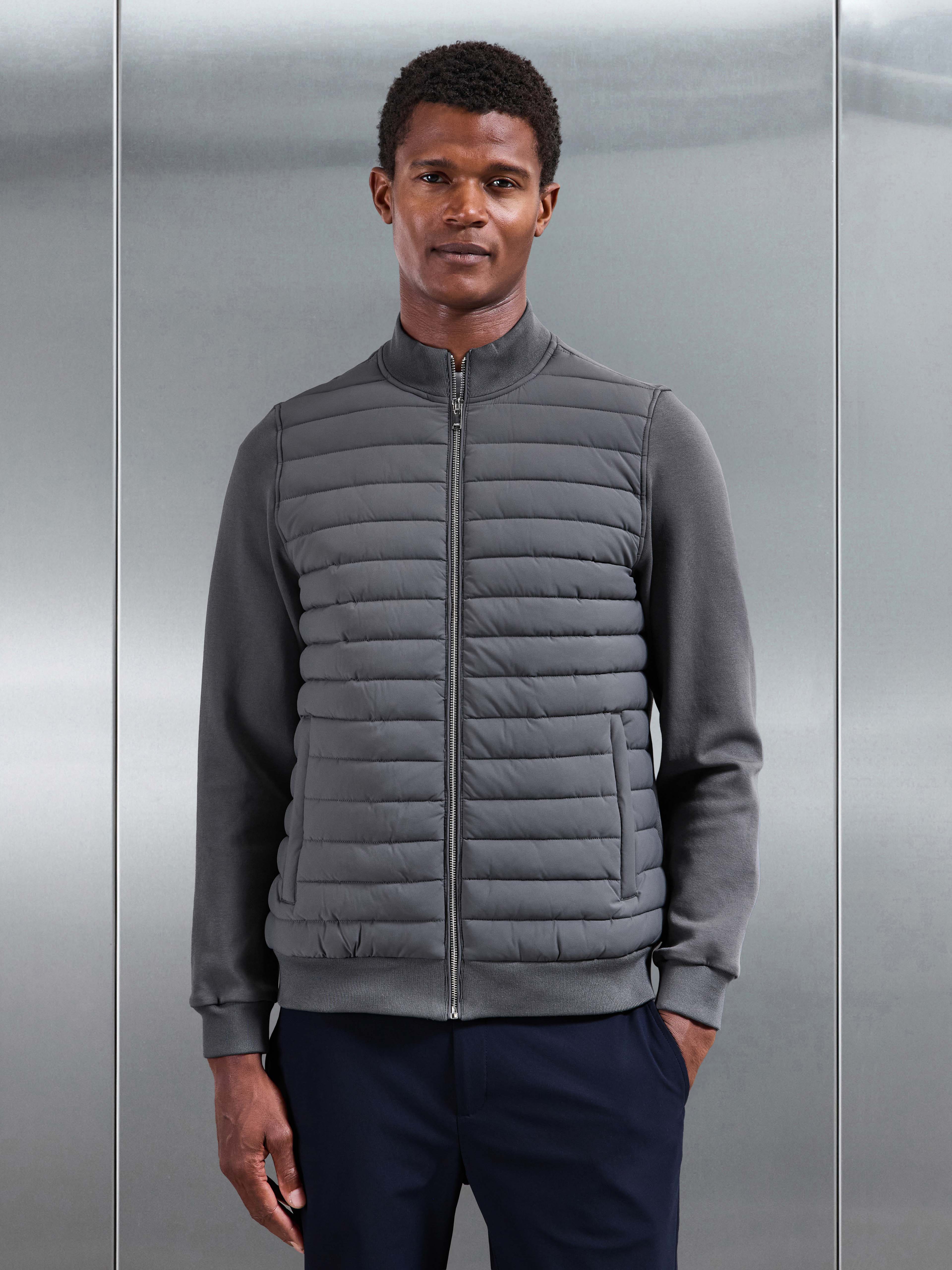 Hybrid Quilted Jacket in Grey