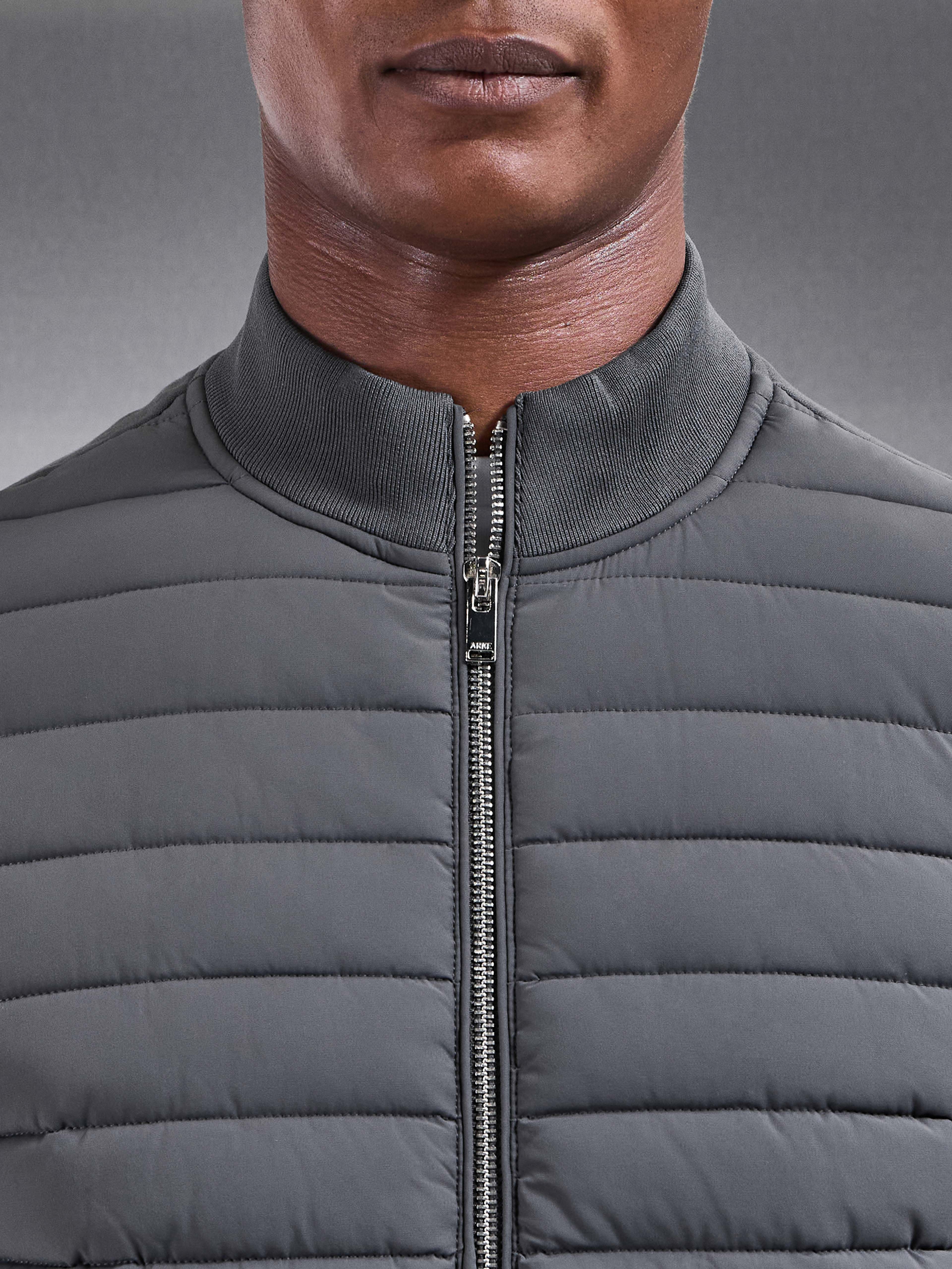 Hybrid Quilted Jacket in Grey