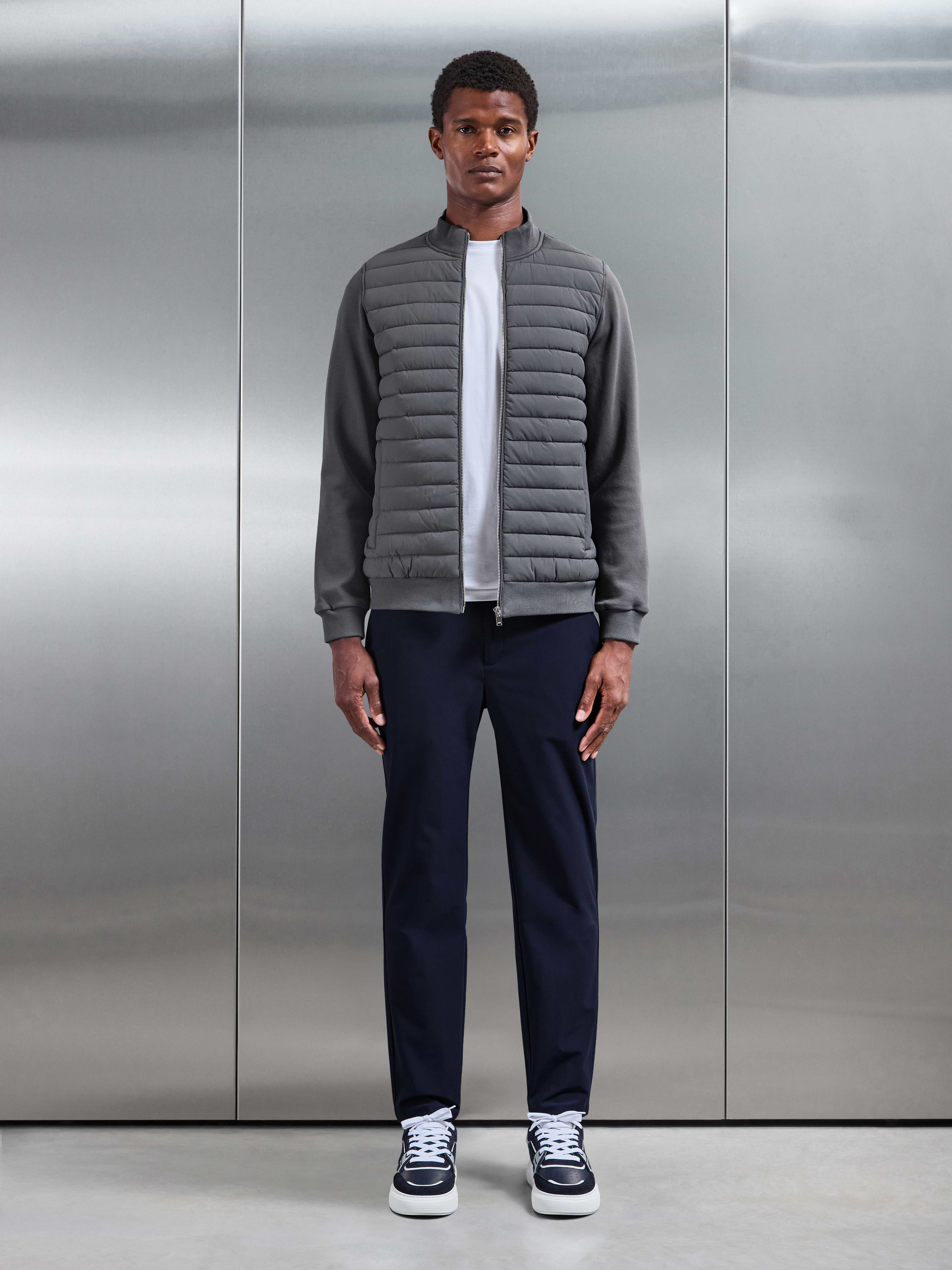Hybrid Quilted Jacket in Grey