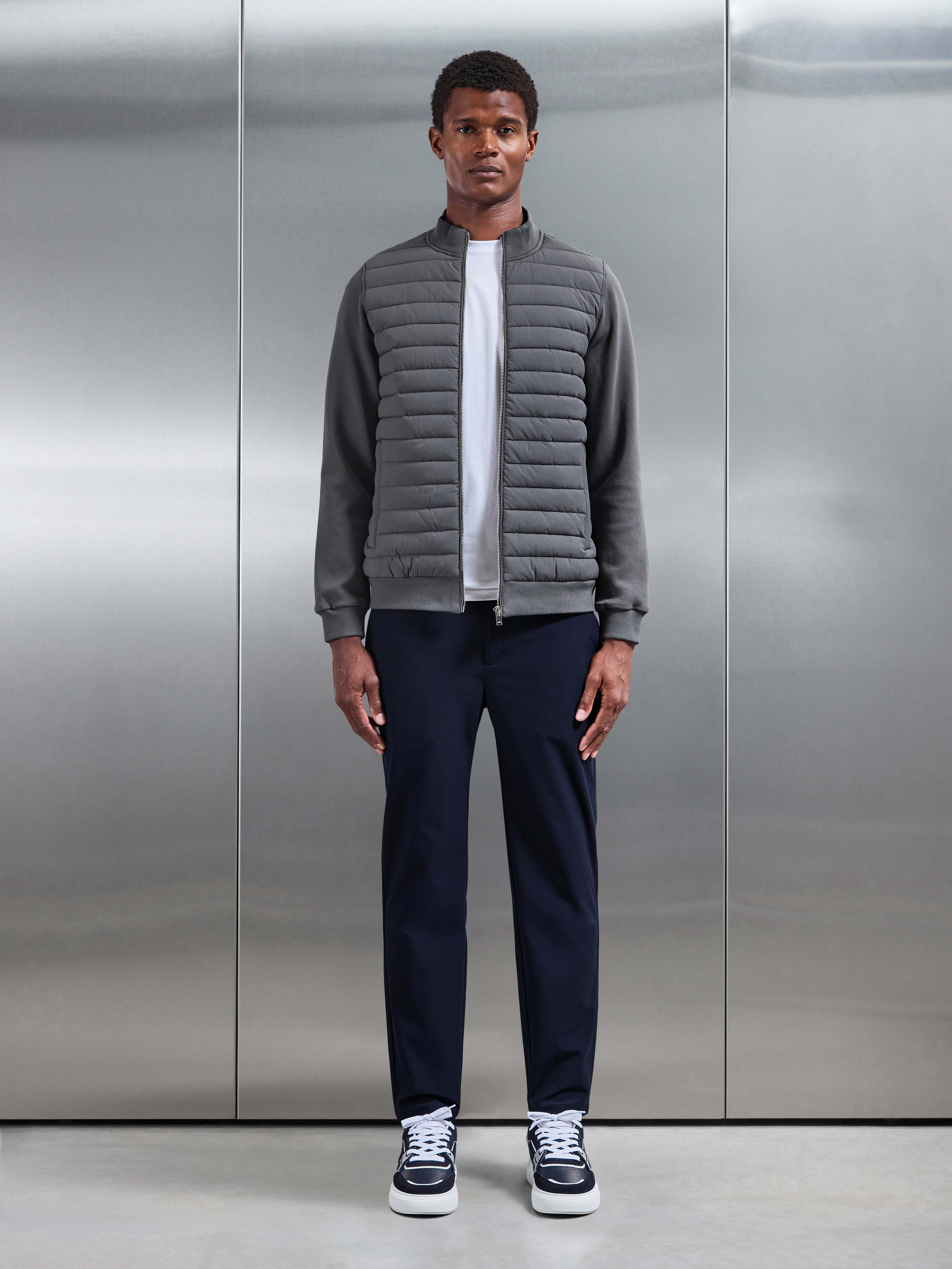 Hybrid Quilted Jacket in Grey