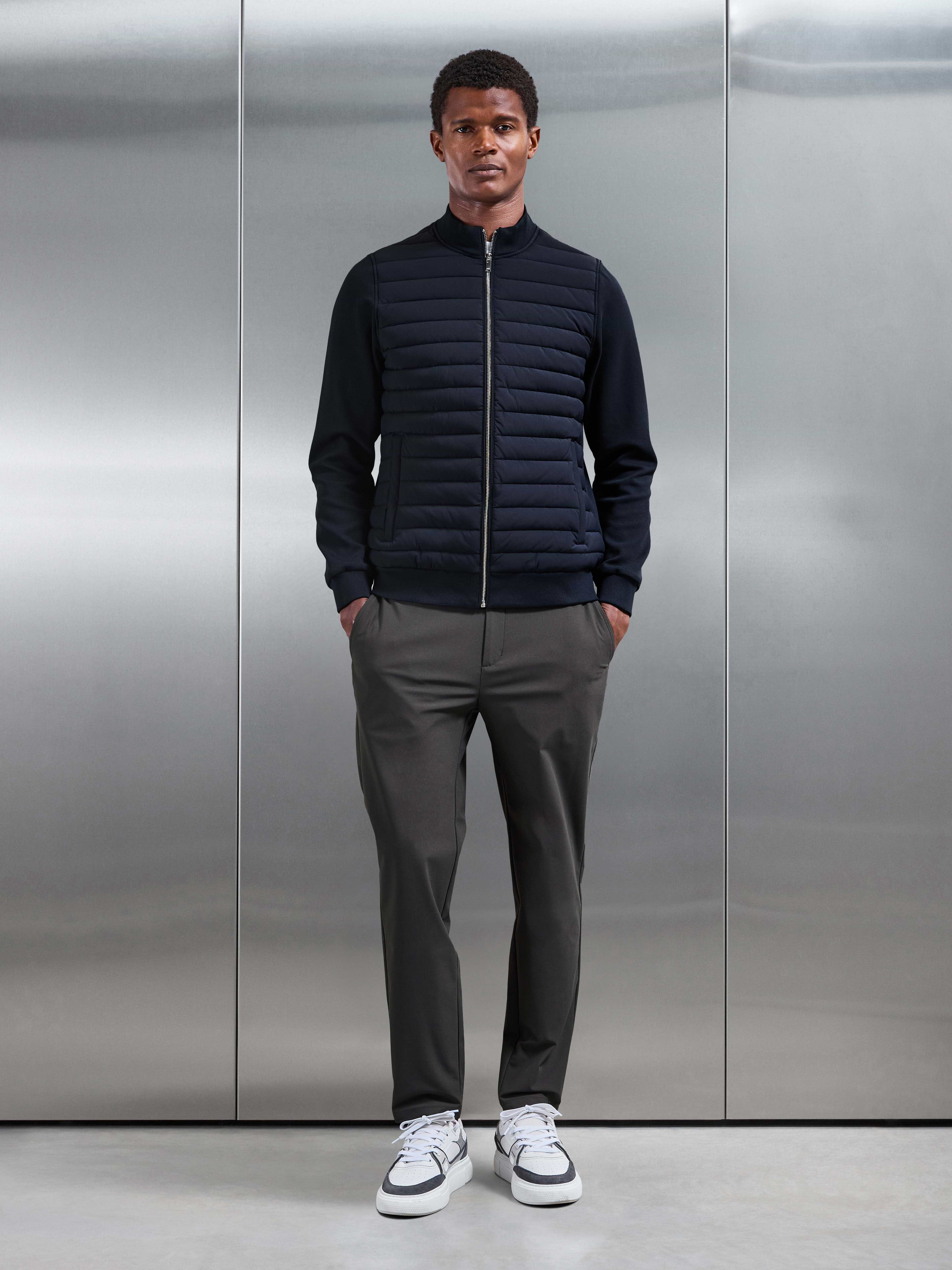 Hybrid Quilted Jacket in Navy