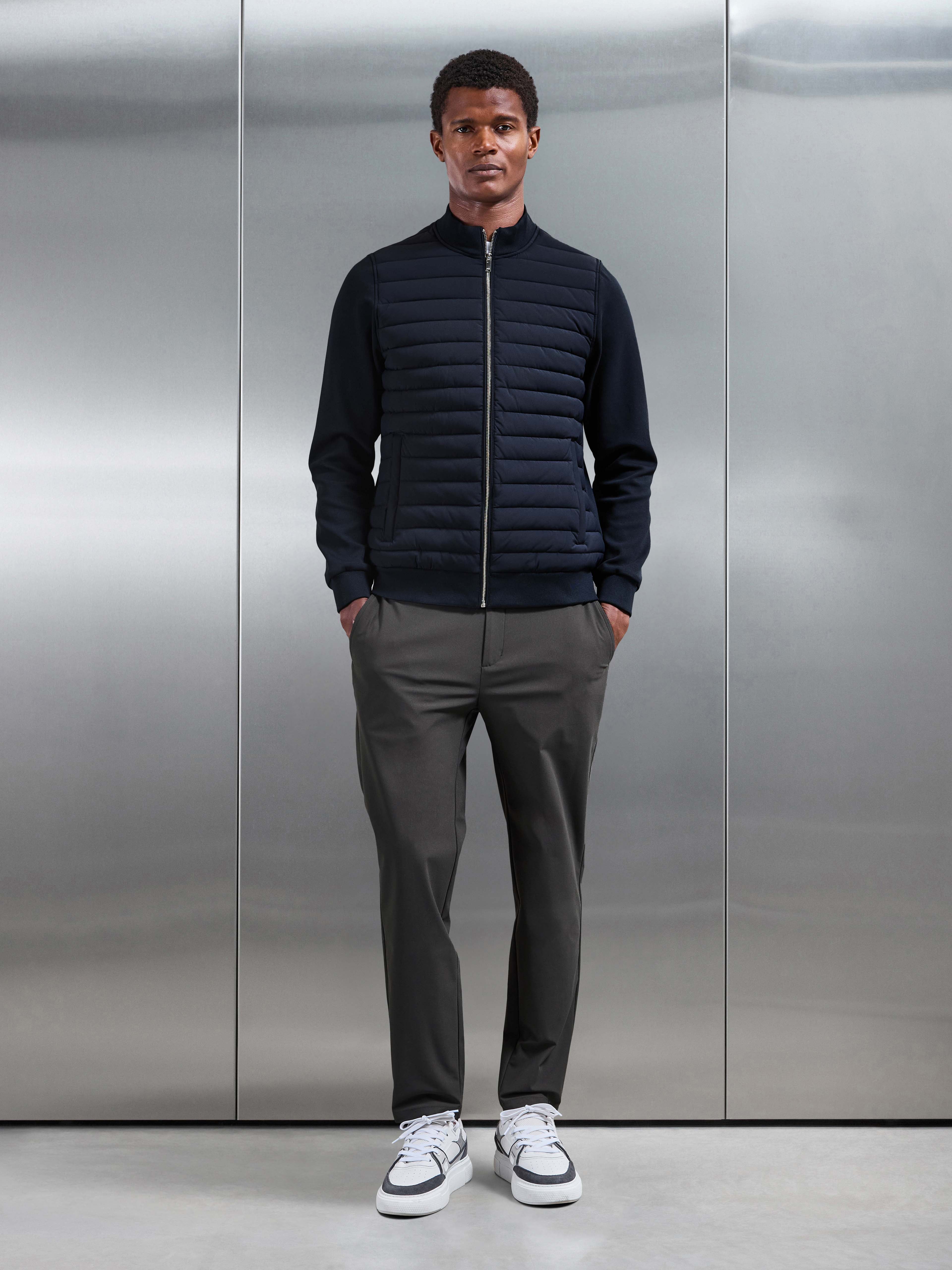 Hybrid Quilted Jacket in Navy