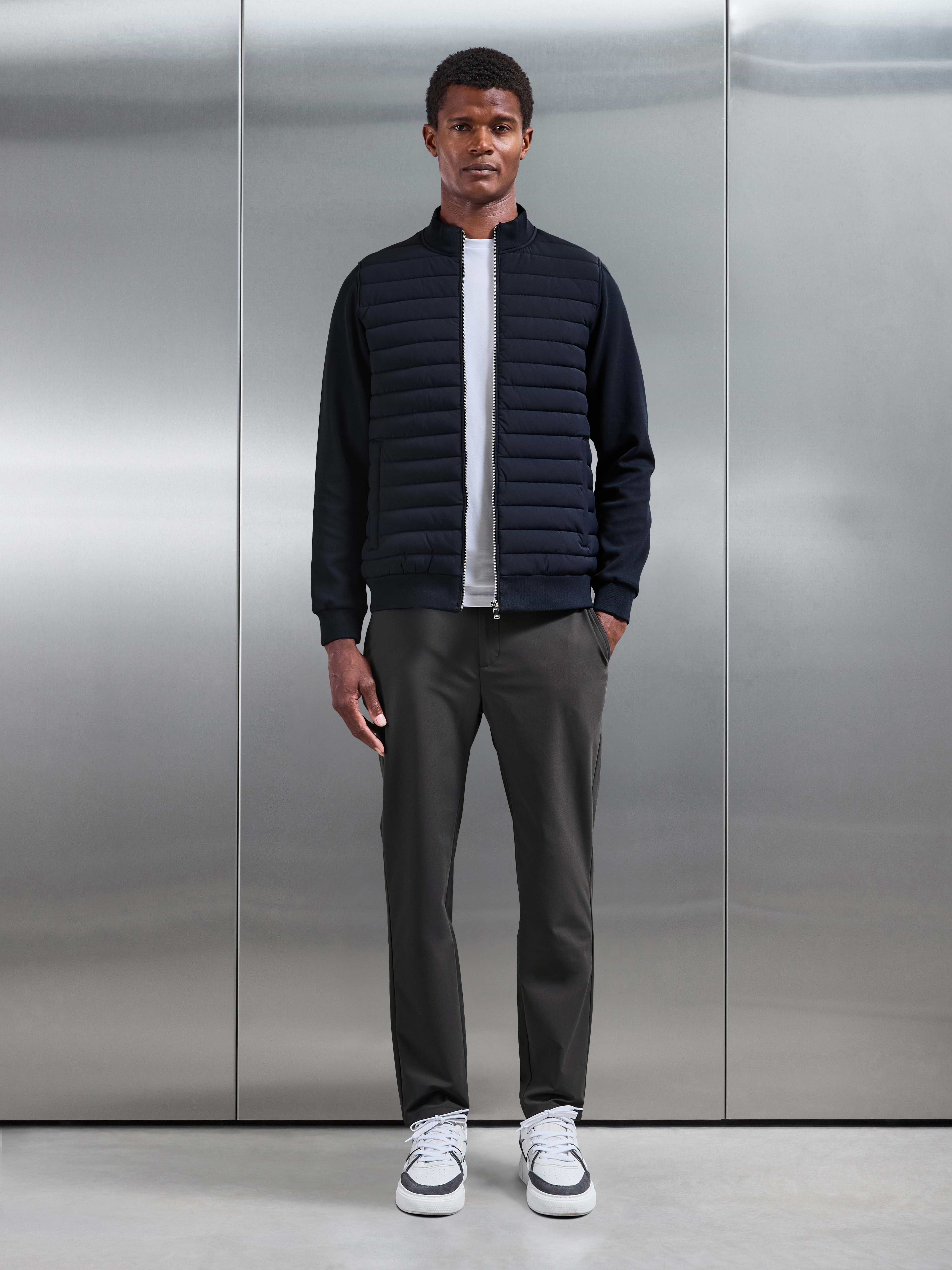 Hybrid Quilted Jacket in Navy
