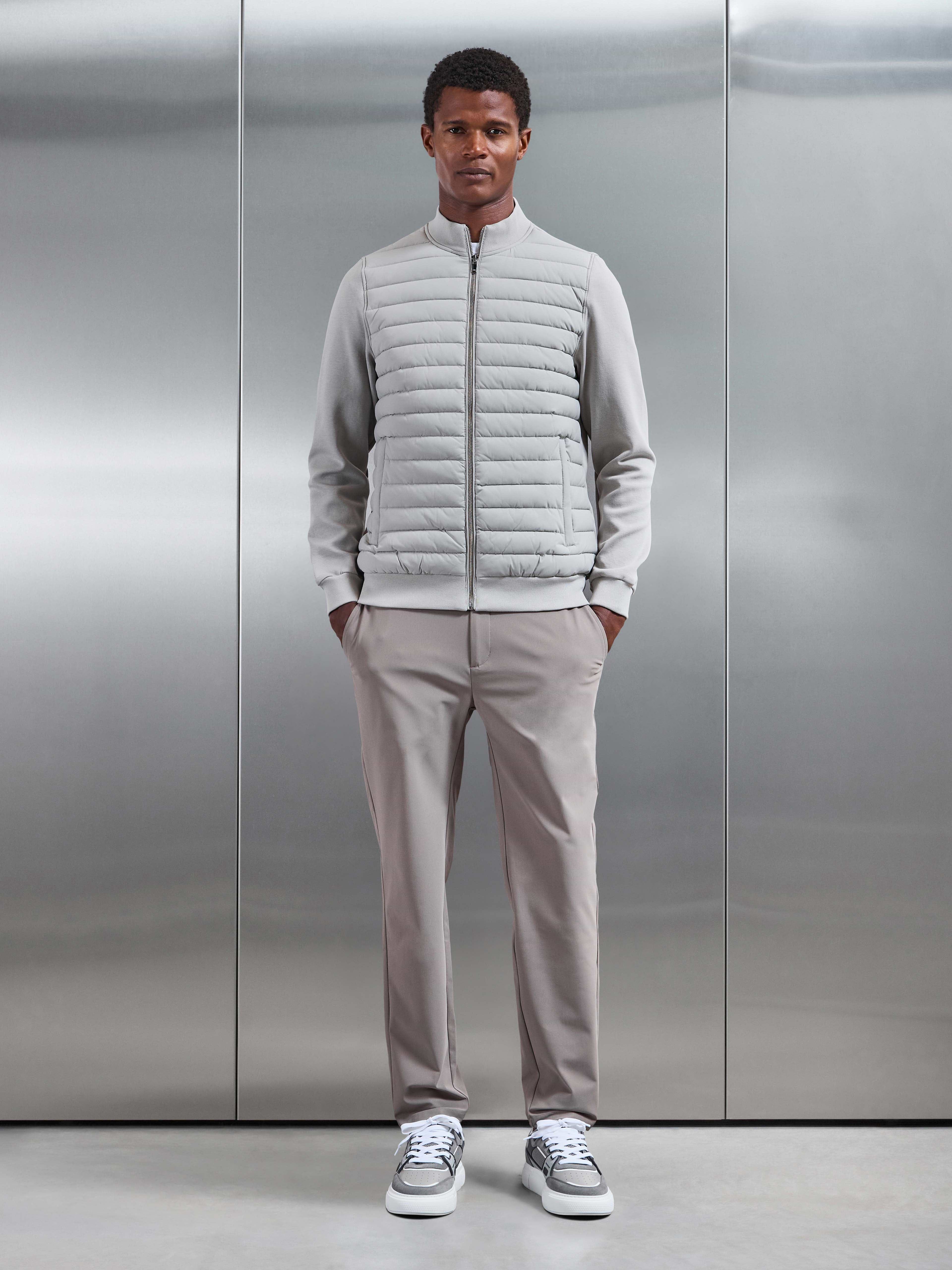 Hybrid Quilted Jacket in Stone