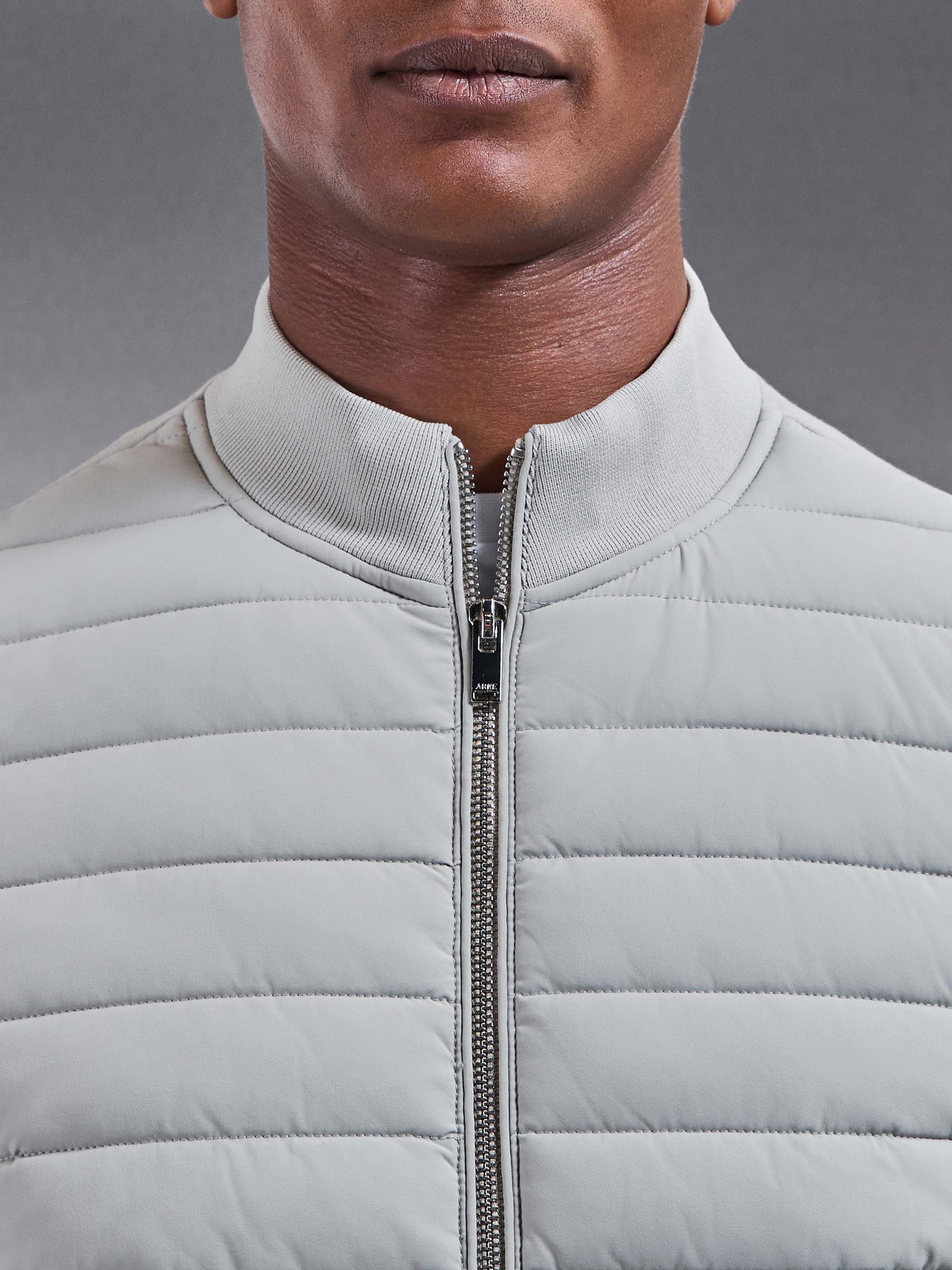 Hybrid Quilted Jacket in Stone