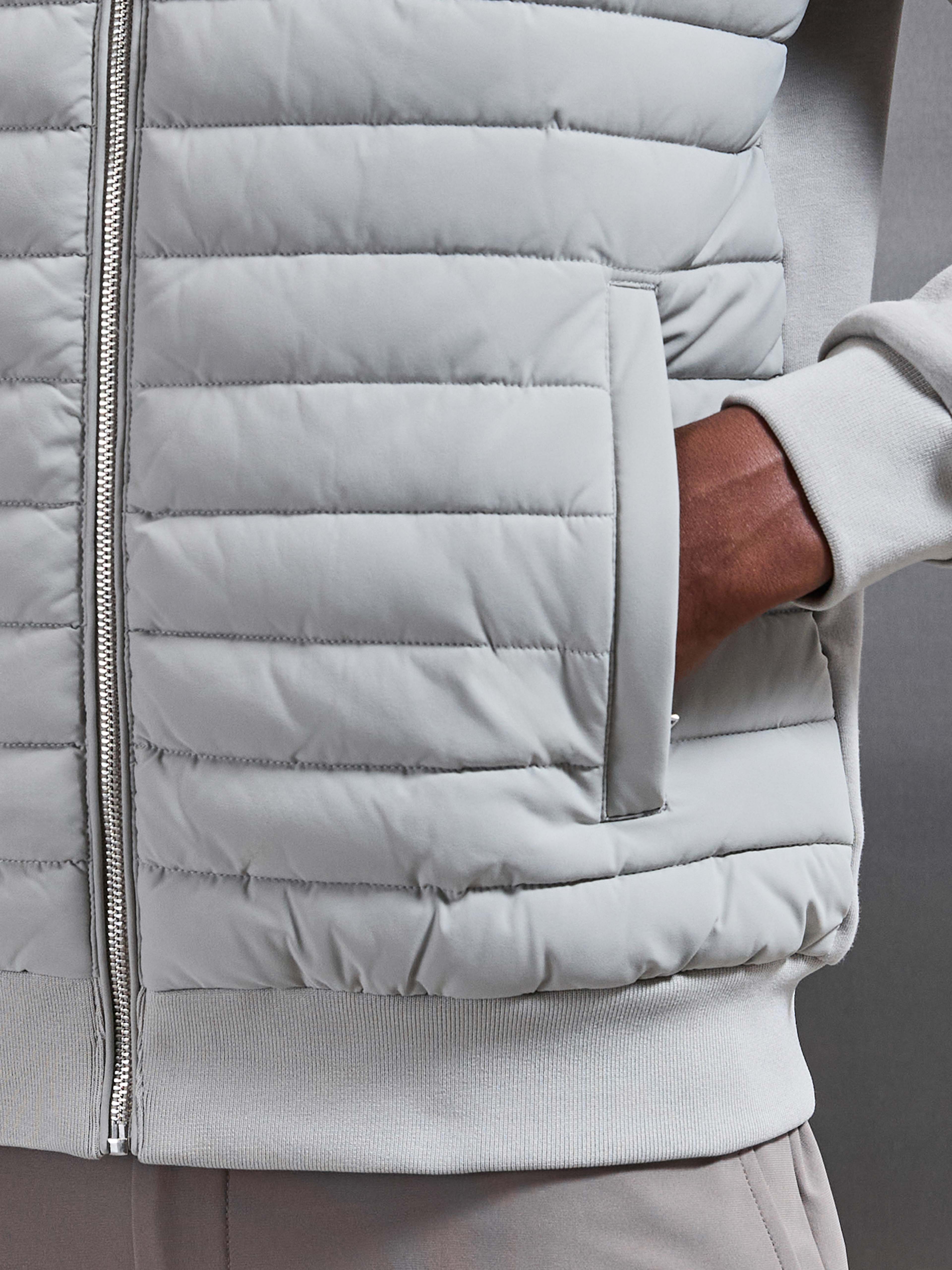 Hybrid Quilted Jacket in Stone
