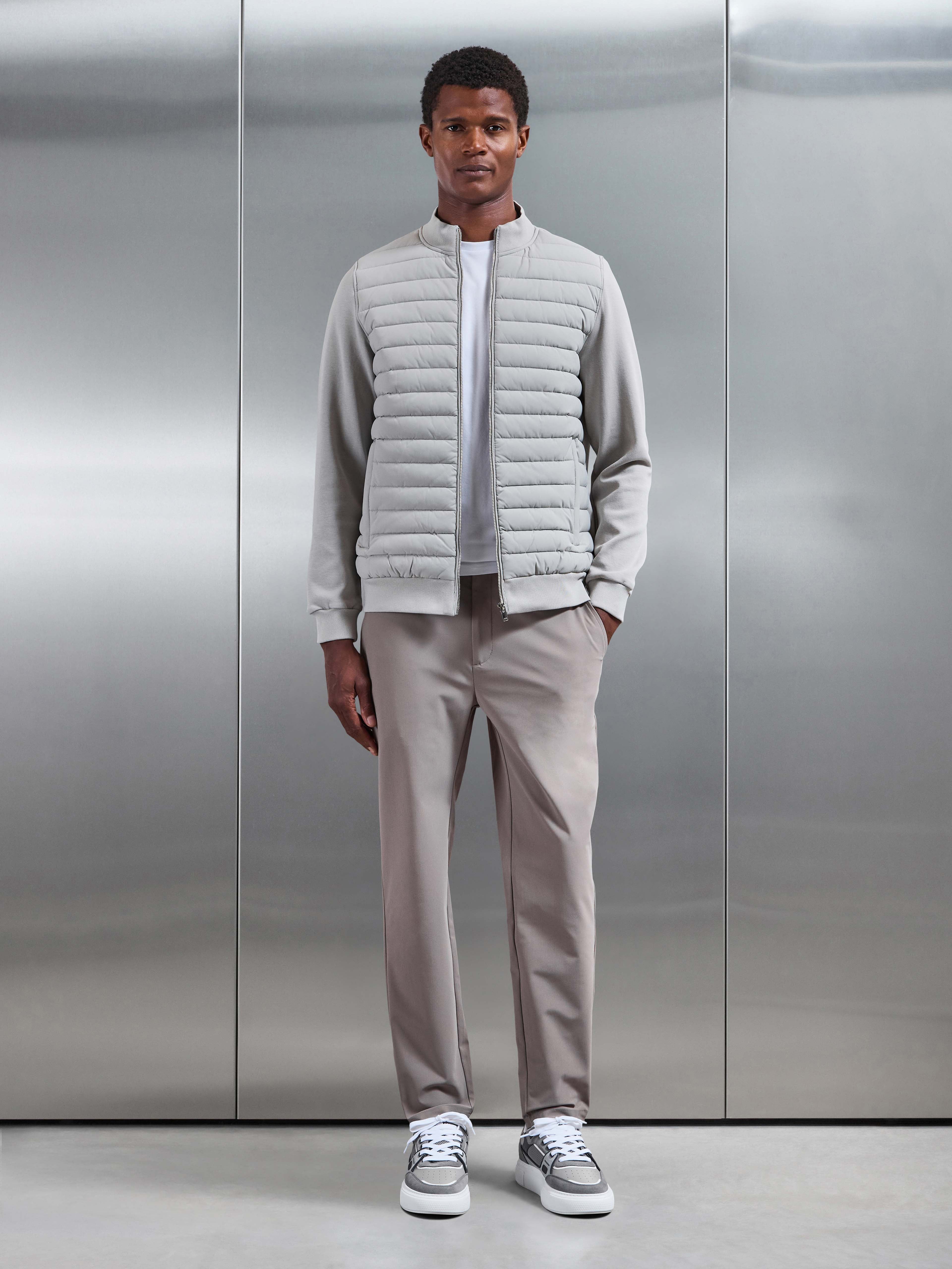 Hybrid Quilted Jacket in Stone