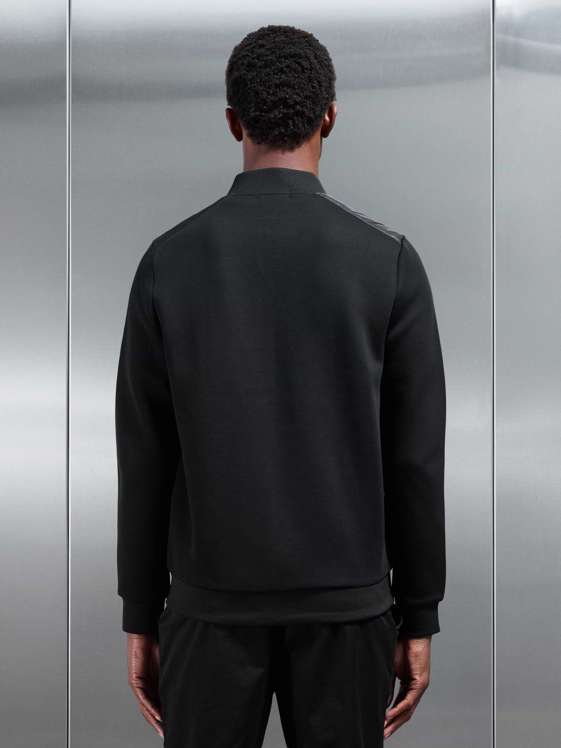Hybrid Bomber Jacket in Black