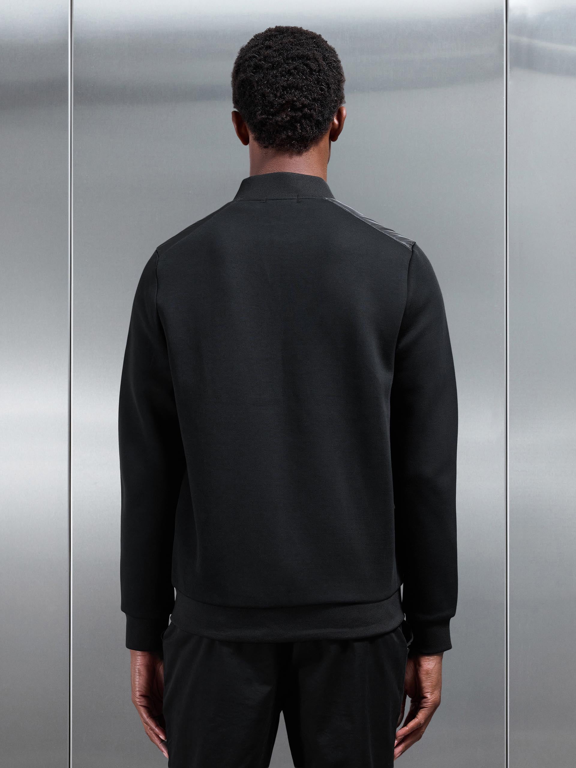 Hybrid Bomber Jacket in Black